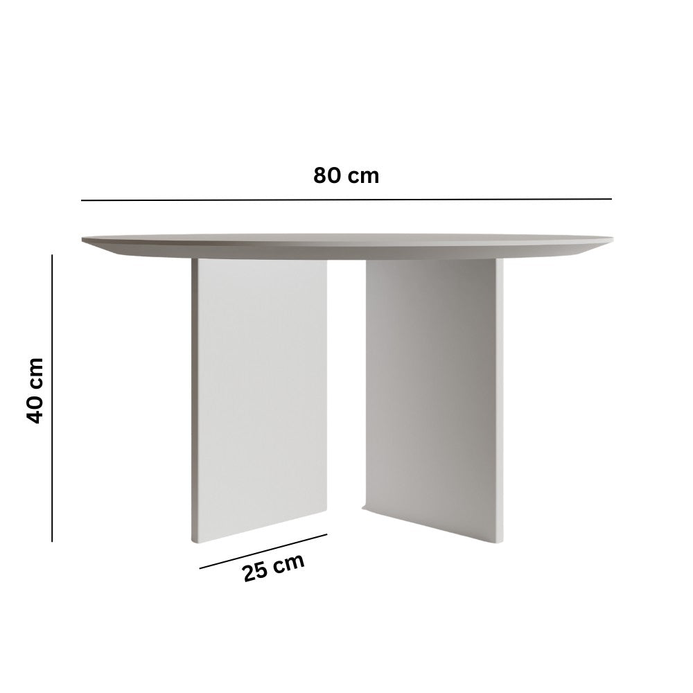 Mesa de Centro – 80 cm x 42 cm x 80 cm – Branca – MDF