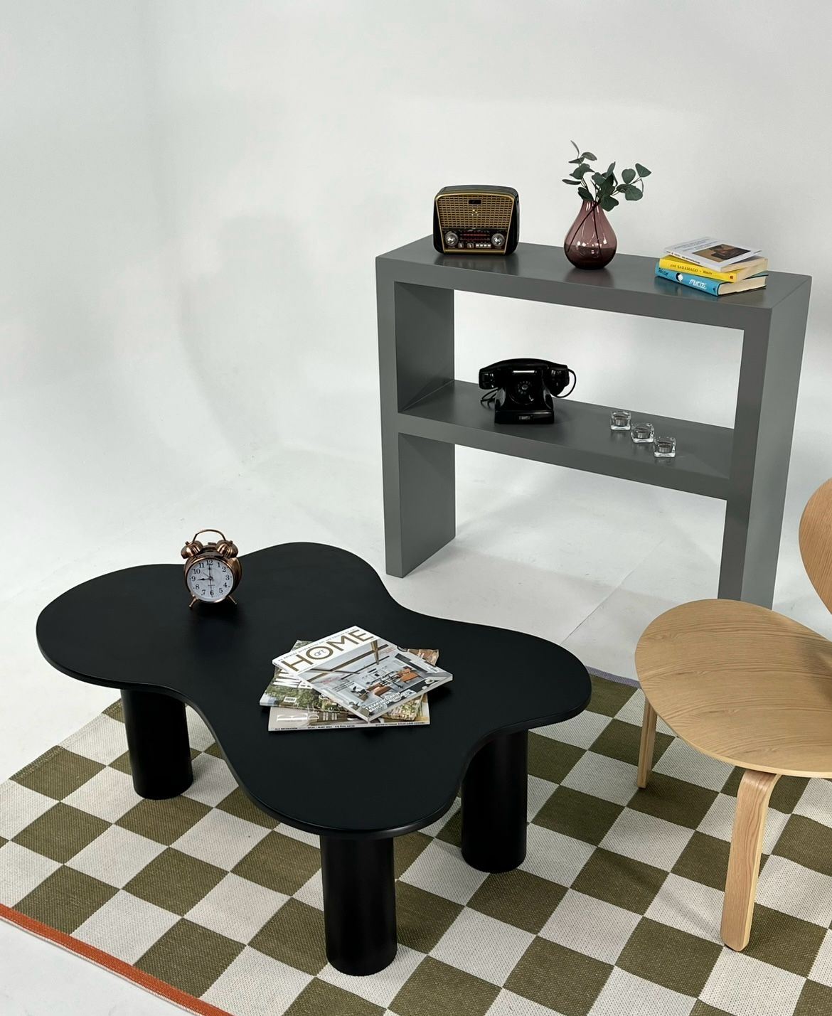 Mesa de Centro – 110cm x 40cm x 70cm – Preto – MDF