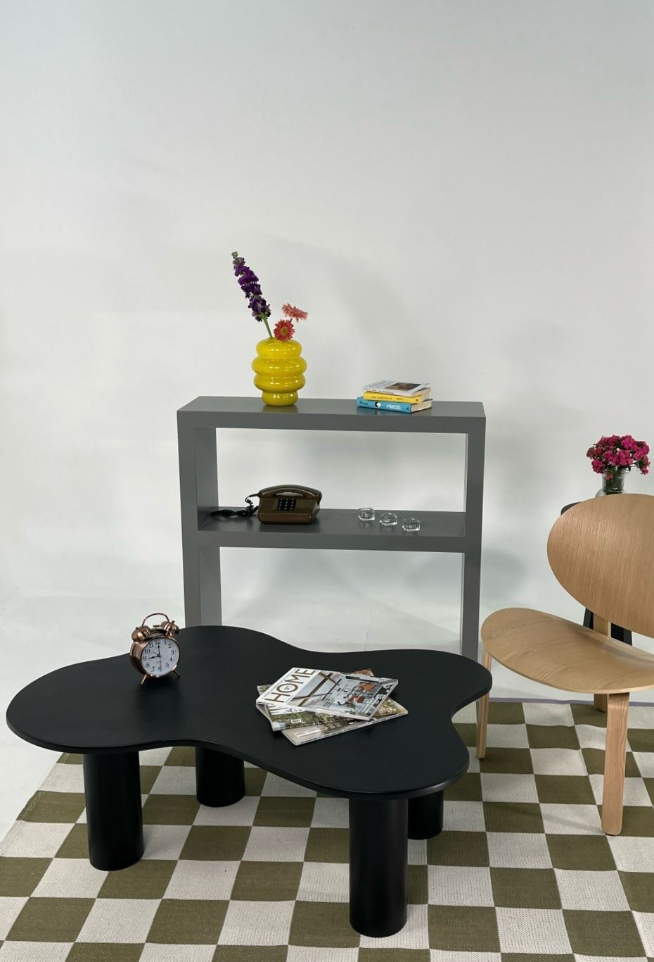 Mesa de Centro – 110cm x 40cm x 70cm – Preto – MDF