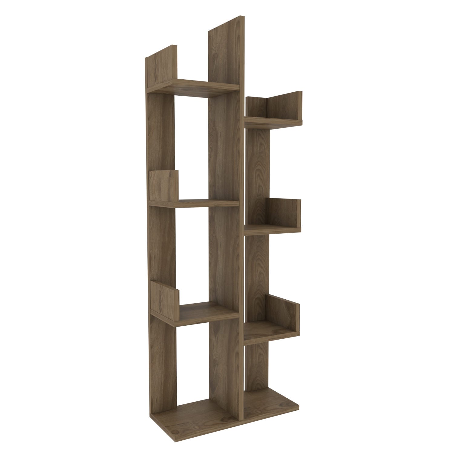 Estante moderna em carvalho Oud, 50 x 22 x 173 cm | Painel de partículas 100% revestido em melamina, 18 mm de espessura | Armazenamento elegante e funcional para casa e escritório