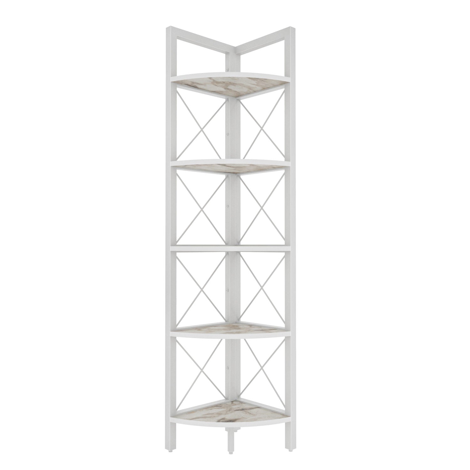 Estante branca moderna, 160 cm de altura, 30,5 cm de largura, 33 cm de profundidade | Painel de partículas 100% revestido de melamina, 18 mm de espessura | Armazenamento elegante para casa e escritório