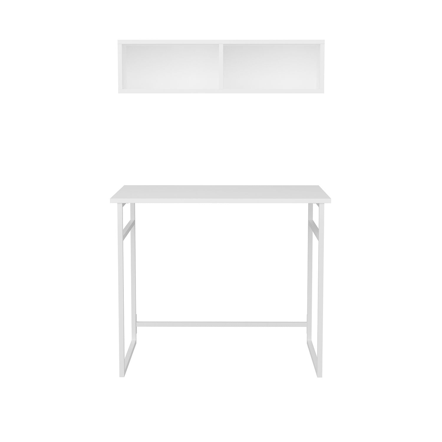 Secretária de Estudo/Escritório Moderna, Branca, 90 x 60 x 75 cm | Painel de Partículas 100% Revestido em Melamina, 18 mm de Espessura | Elegante e Funcional para Uso Doméstico ou Hoteleiro