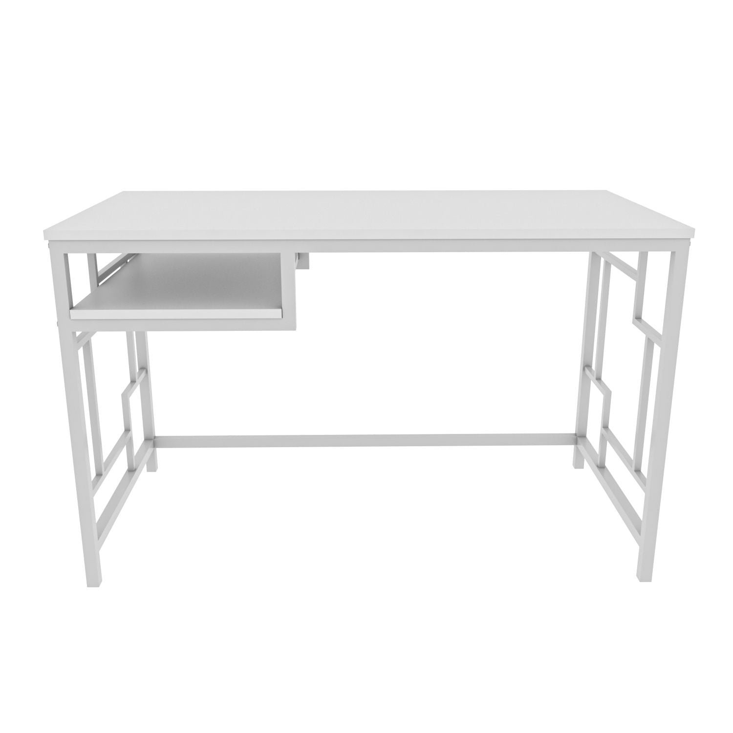 Secretária de Estudo/Escritório Moderna, Branca, 120 x 60 x 74,8 cm | Painel de Partículas 100% Revestido em Melamina, 18 mm de Espessura | Elegante e Funcional para Uso Doméstico ou Hoteleiro