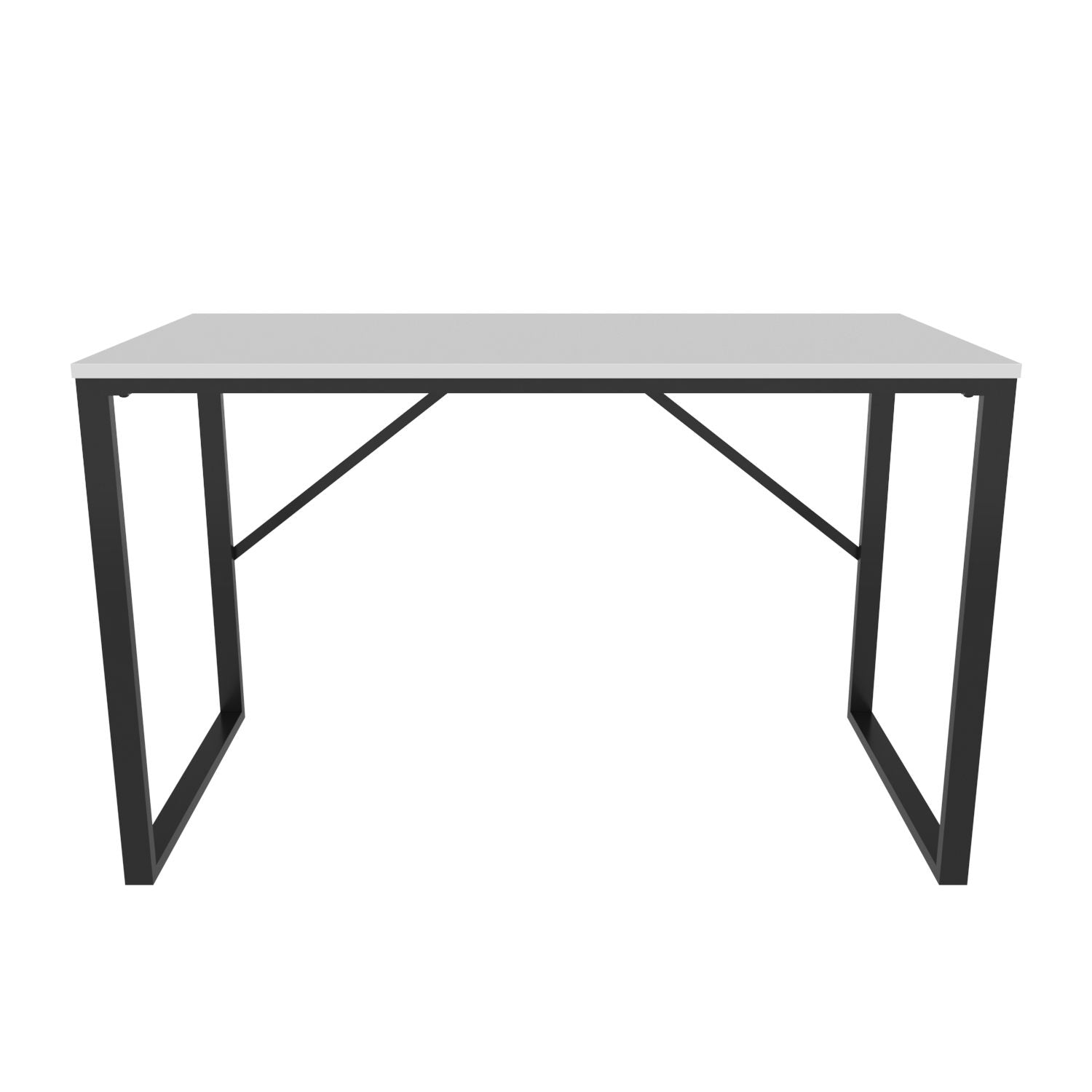 Secretária de Estudo/Escritório Moderna, Preta e Branca, 120 x 60 x 74 cm | Painel de Partículas 100% Revestido em Melamina, 18 mm de Espessura | Elegante e Funcional para Uso Doméstico ou Hoteleiro