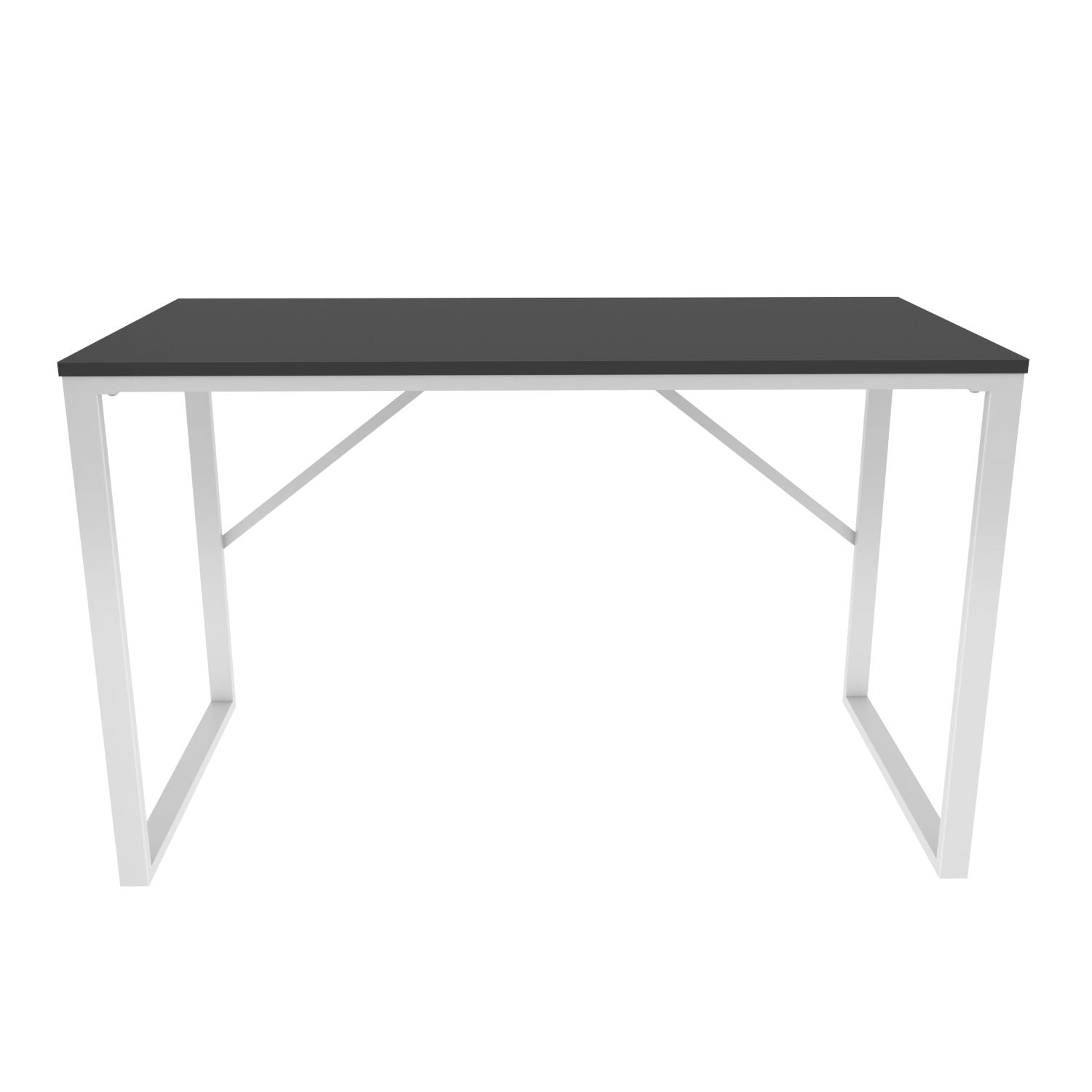 Secretária de Estudo/Escritório Moderna, Branca e Antracite, 120 x 60 x 74 cm | Painel de Partículas 100% Revestido em Melamina, 18 mm de Espessura | Design Escandinavo Elegante para Casa e Escritório