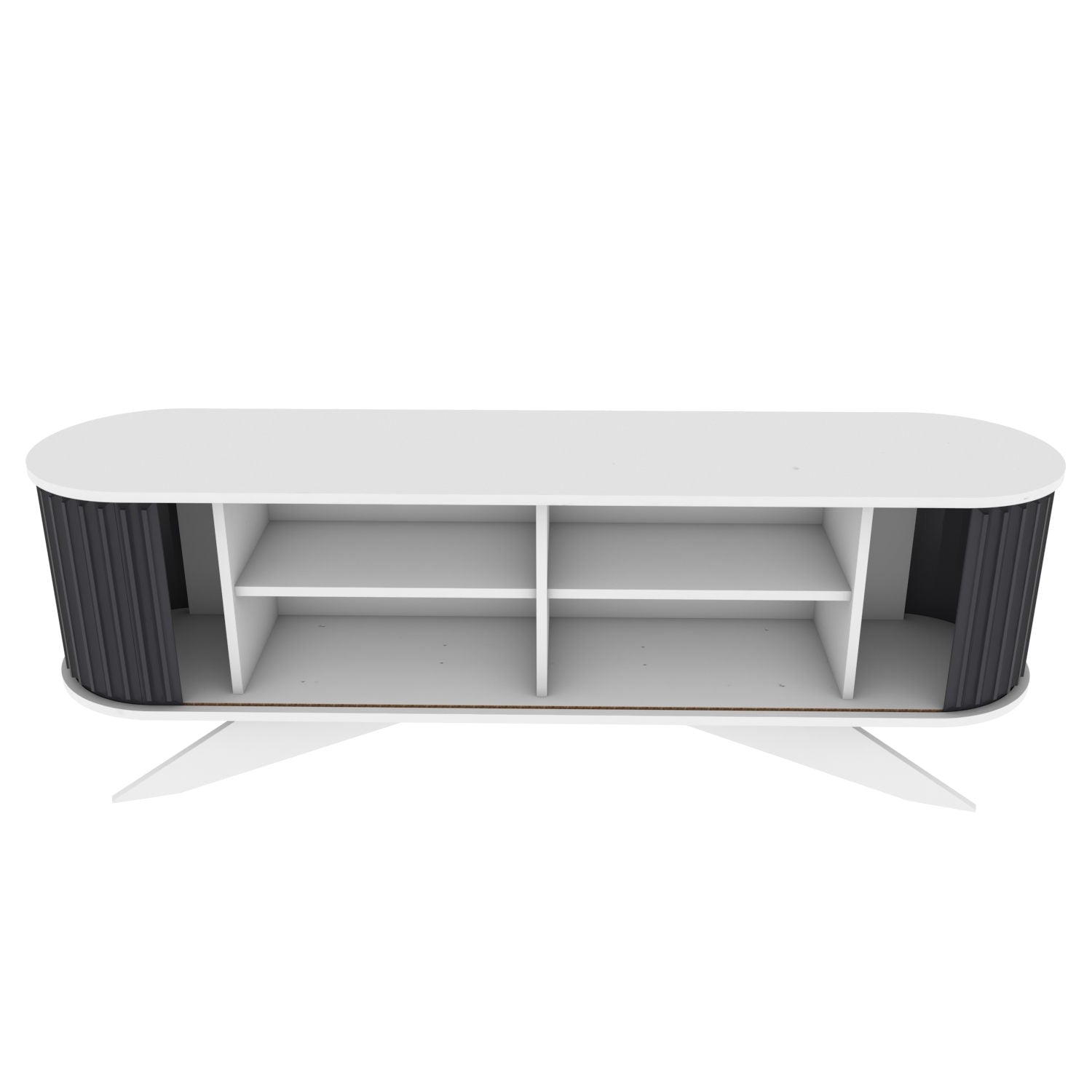 Móvel de TV moderno, antracite e branco, 180 x 43 x 60 cm | Painel de partículas 100% revestido em melamina, 18 mm de espessura | Elegante e funcional para salas de estar