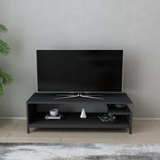 Móvel de TV industrial, preto e antracite, 120 x 44,6 x 37,6 cm | Painel de partículas 100% revestido de melamina, 18 mm de espessura | Elegante e durável para salas de estar modernas