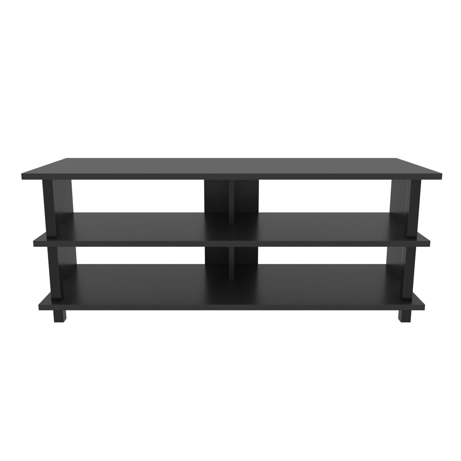 Móvel de TV industrial, preto e antracite, 120 x 44,6 x 47,4 cm | Painel de partículas 100% revestido em melamina, 18 mm de espessura | Elegante e durável para salas de estar modernas