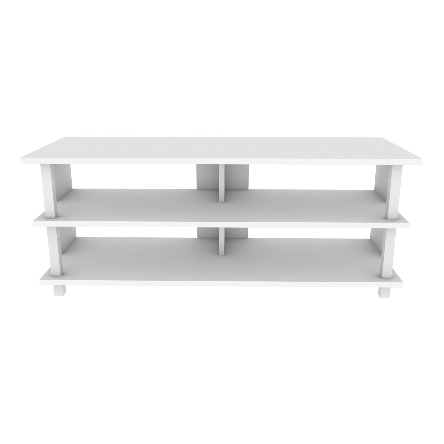 Móvel de TV escandinavo, branco, 120 x 44,6 x 47,4 cm | Painel de partículas 100% revestido de melamina, 18 mm de espessura | Elegante e funcional para salas de estar modernas