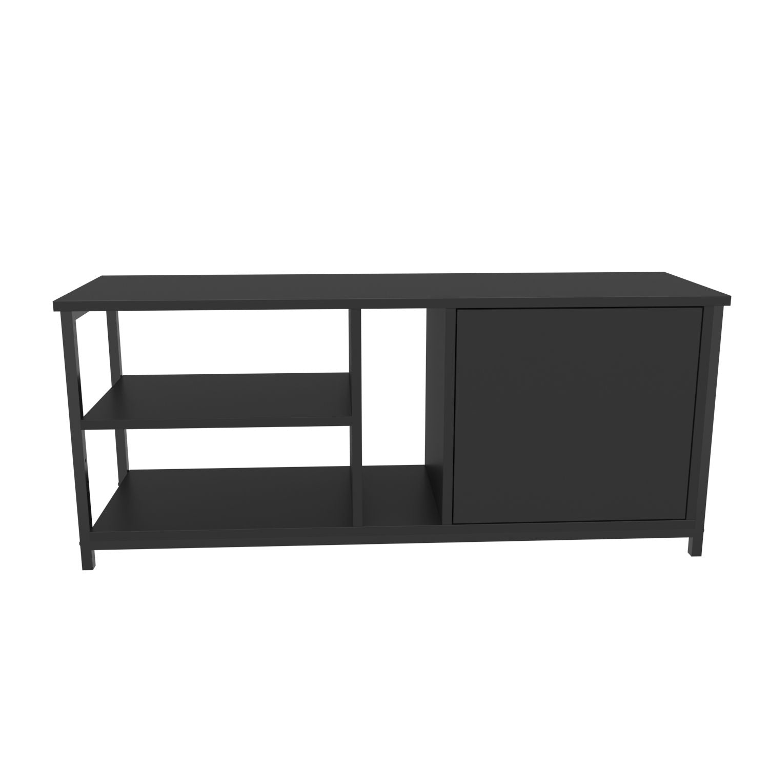 Móvel de TV industrial, preto e antracite, 120 x 35,3 x 50,8 cm | Painel de partículas 100% revestido de melamina, 18 mm de espessura | Elegante e durável para salas de estar modernas