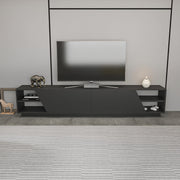 Móvel de TV escandinavo, antracite, 240 x 37,1 x 47,4 cm | Painel de partículas 100% revestido de melamina, 18 mm de espessura | Elegante e funcional para salas de estar modernas