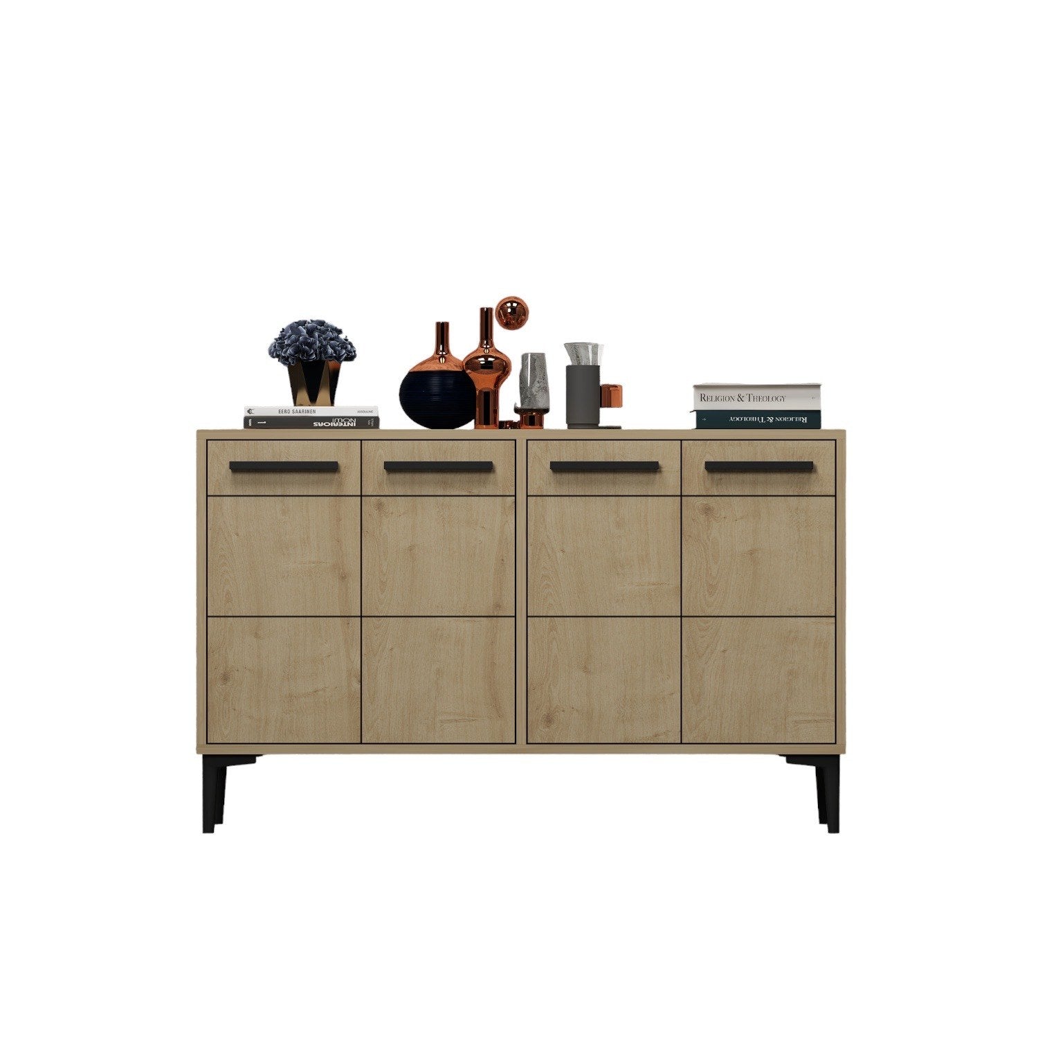 Aparador em MDF – 120cm x 30cm x 75cm – Carvalho Safira