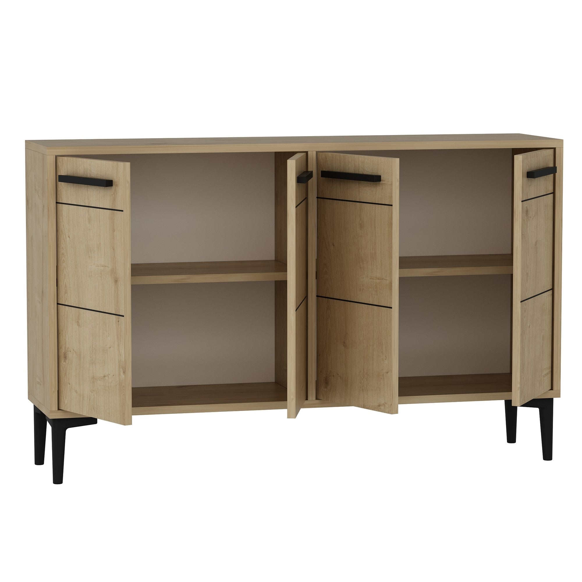 Aparador em MDF – 120cm x 30cm x 75cm – Carvalho Safira