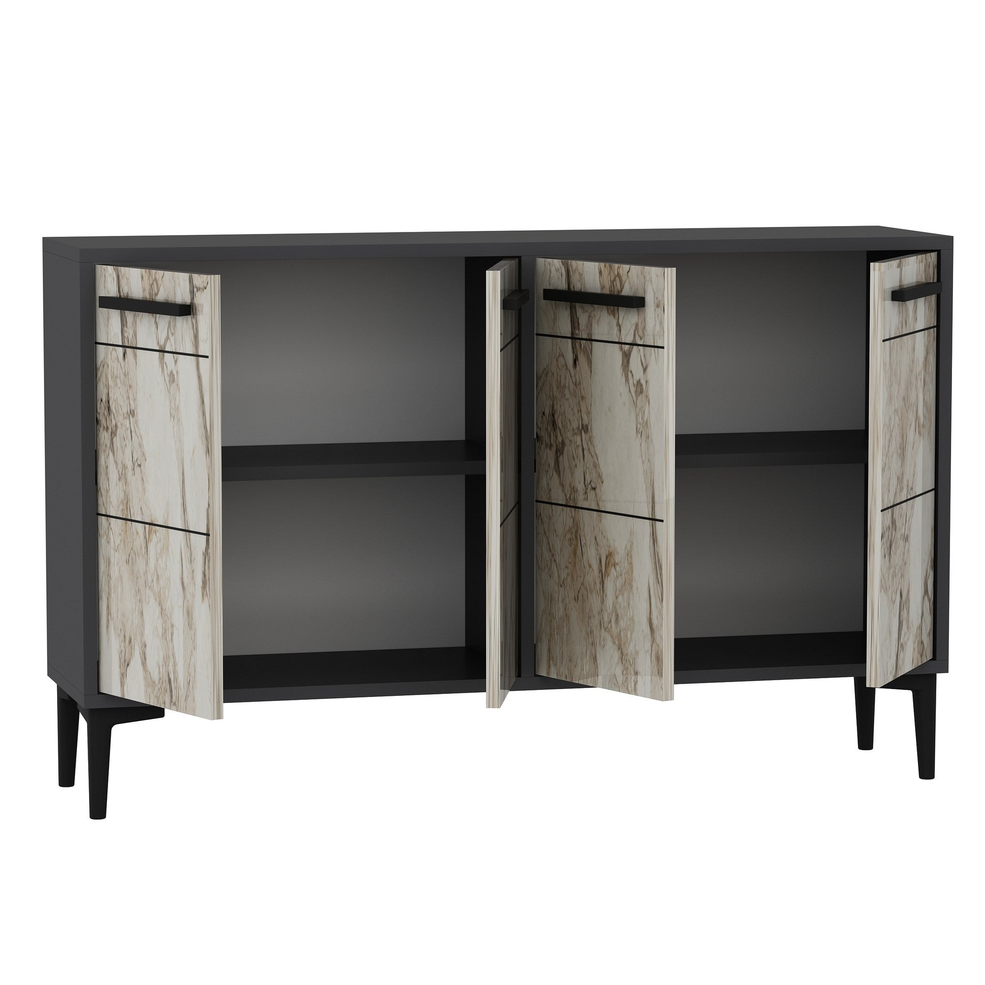 Aparador – 120cm x 30cm – Antracite e Mármore