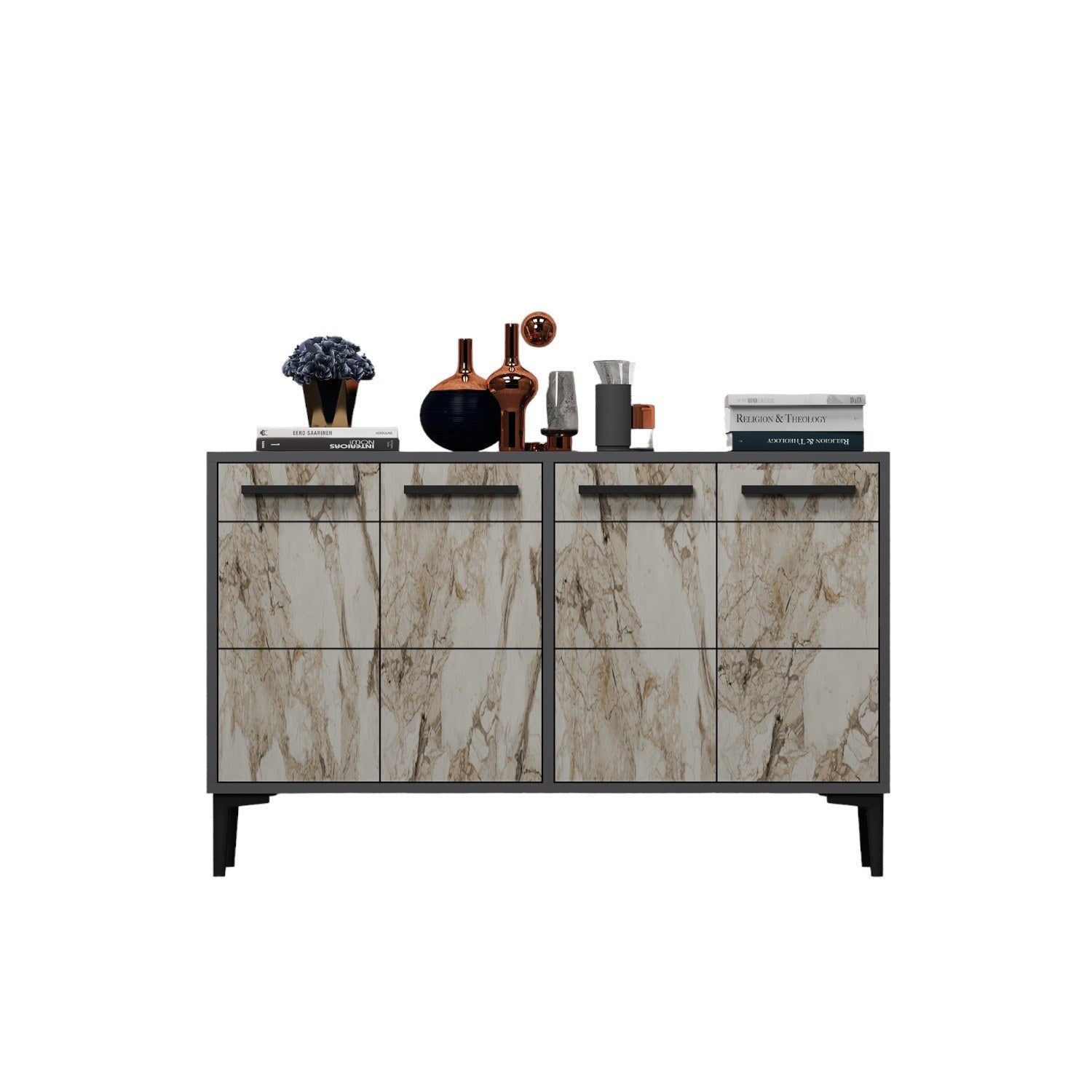 Aparador – 120cm x 30cm – Antracite e Mármore