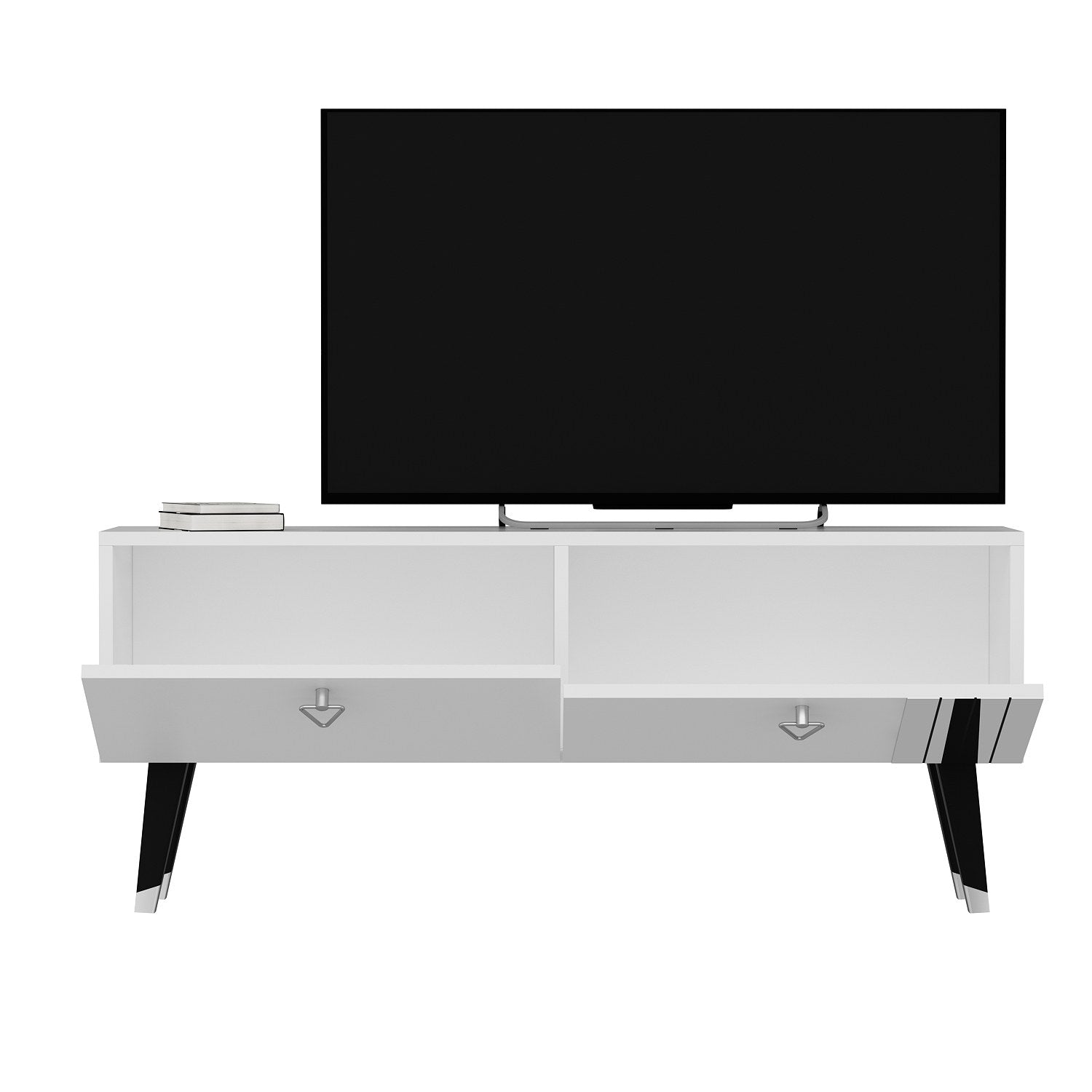 Móvel de TV – 120cm x 30cm x 50cm – Branco – MDF revestido com melamina