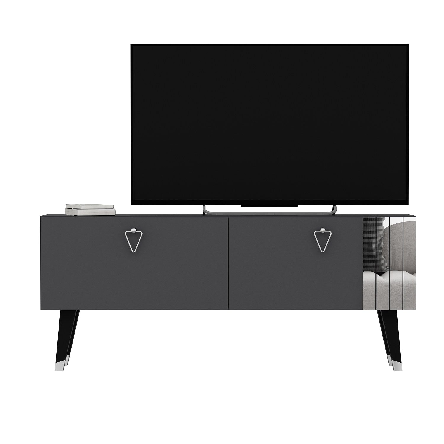 Móvel de TV – 120 cm x 30 cm x 50 cm – Antracite – Painel de partículas