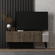 Móvel de TV – 120cm x 30cm x 50cm – Cor noz escura – MDF revestido com melamina