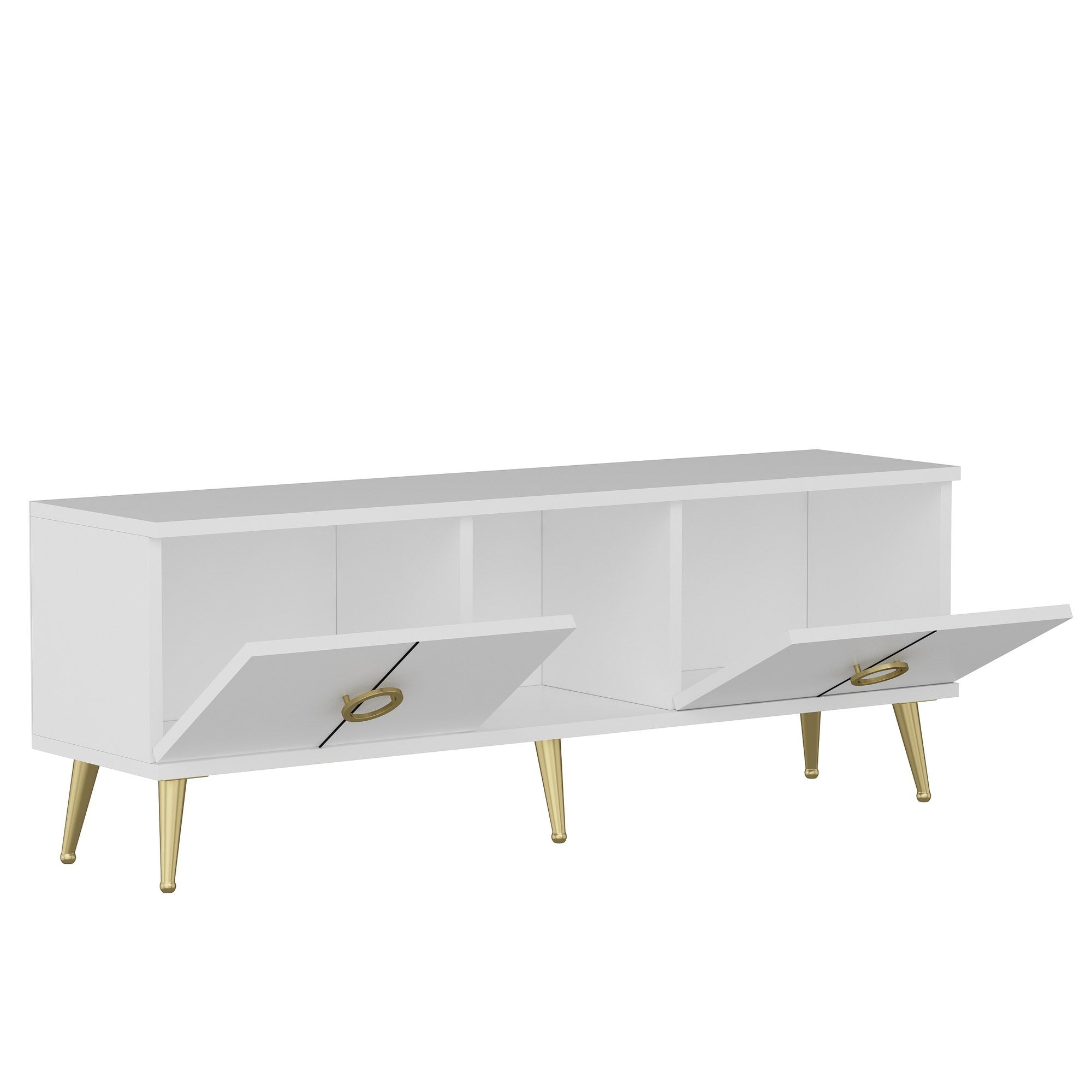 Móvel de TV – 120 cm x 30 cm x 45 cm – Branco – MDF