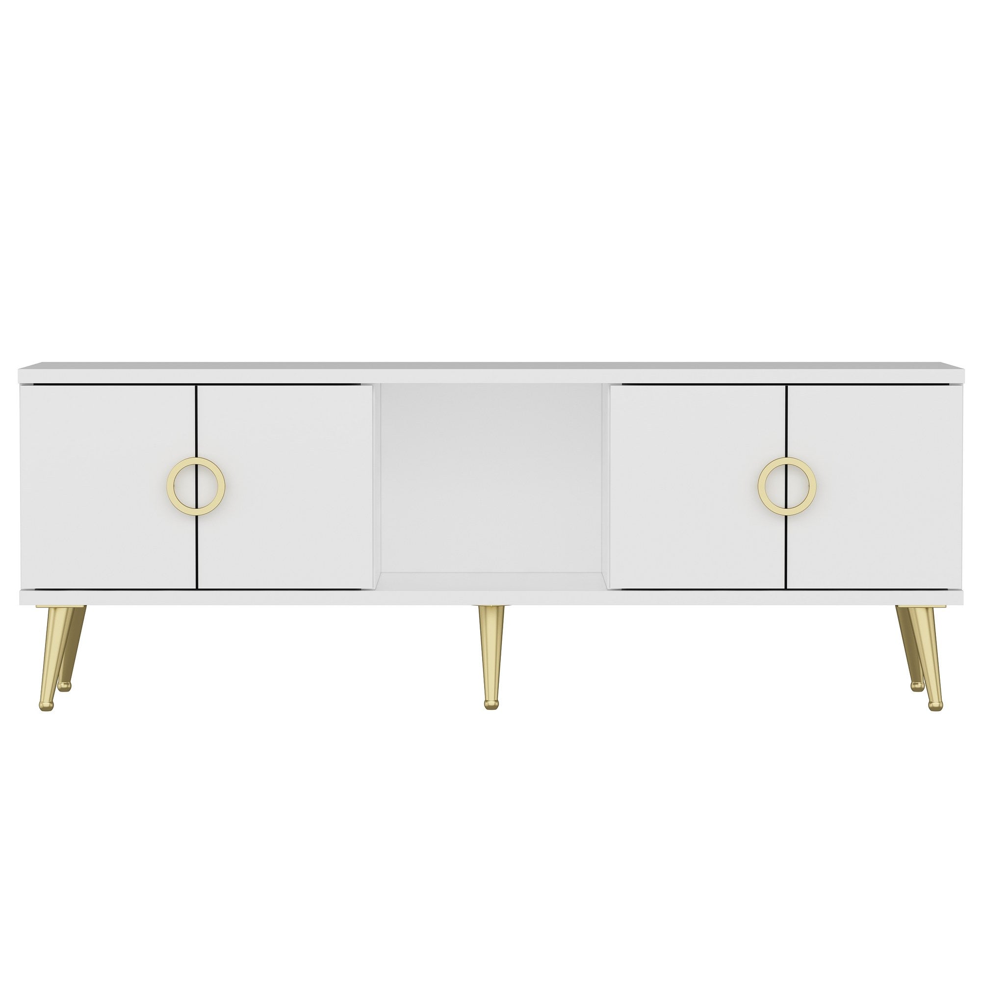 Móvel de TV – 120 cm x 30 cm x 45 cm – Branco – MDF