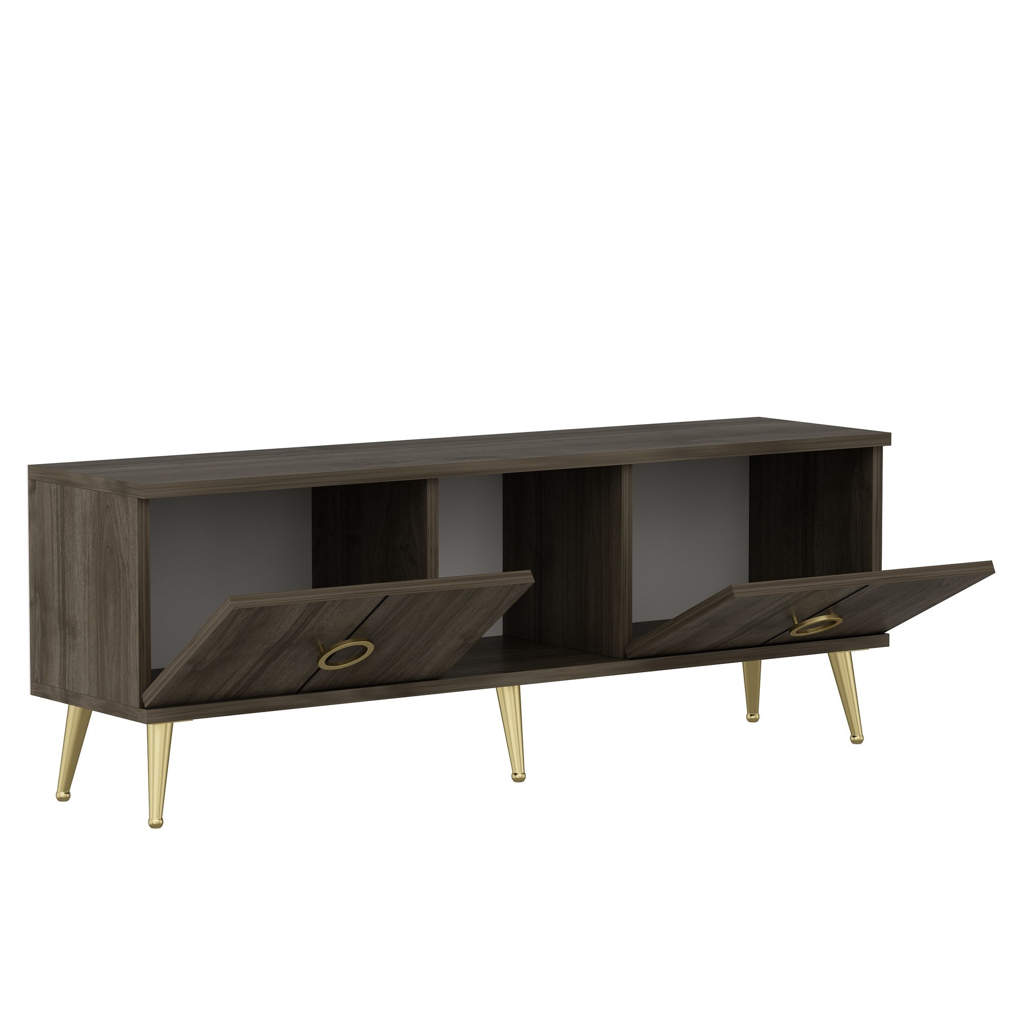 Móvel de TV – 120 cm x 30 cm x 45 cm – Cor nogueira – MDF