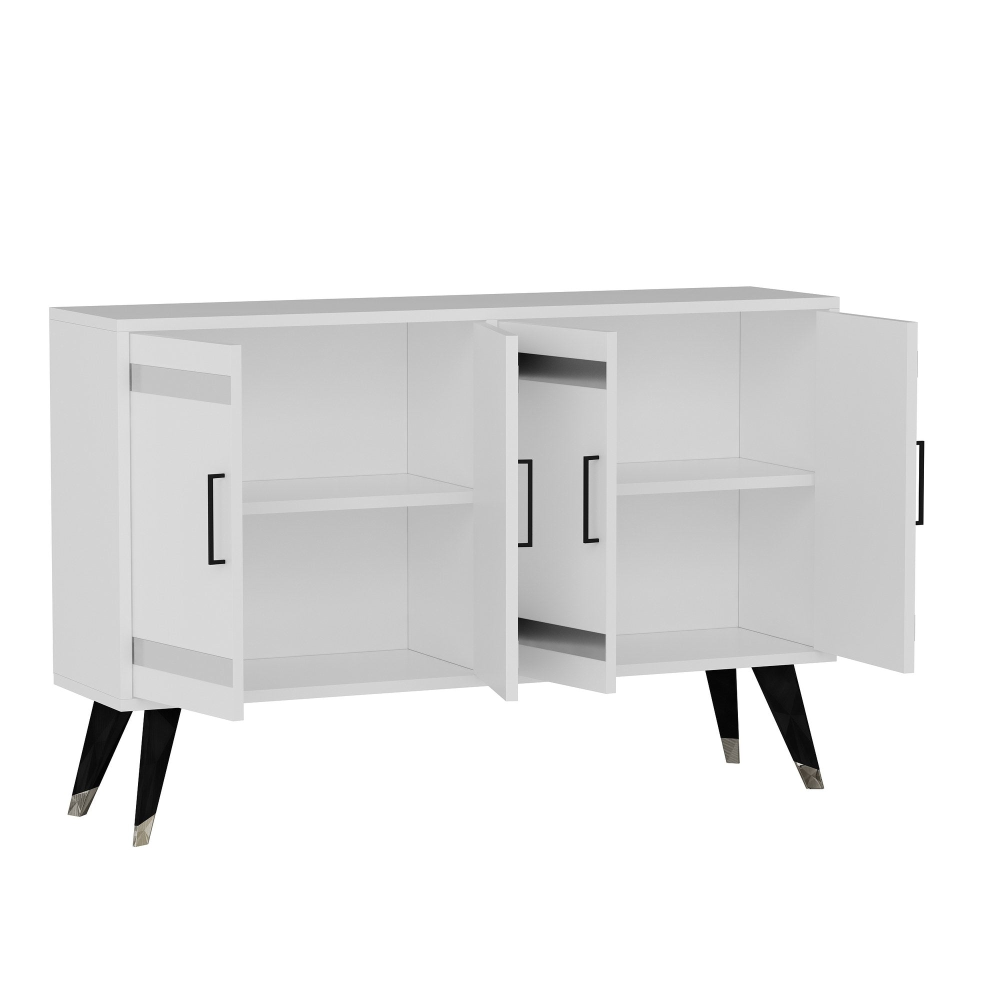 Móvel de TV – 120 cm x 30 cm x 80 cm – Branco – Aglomerado
