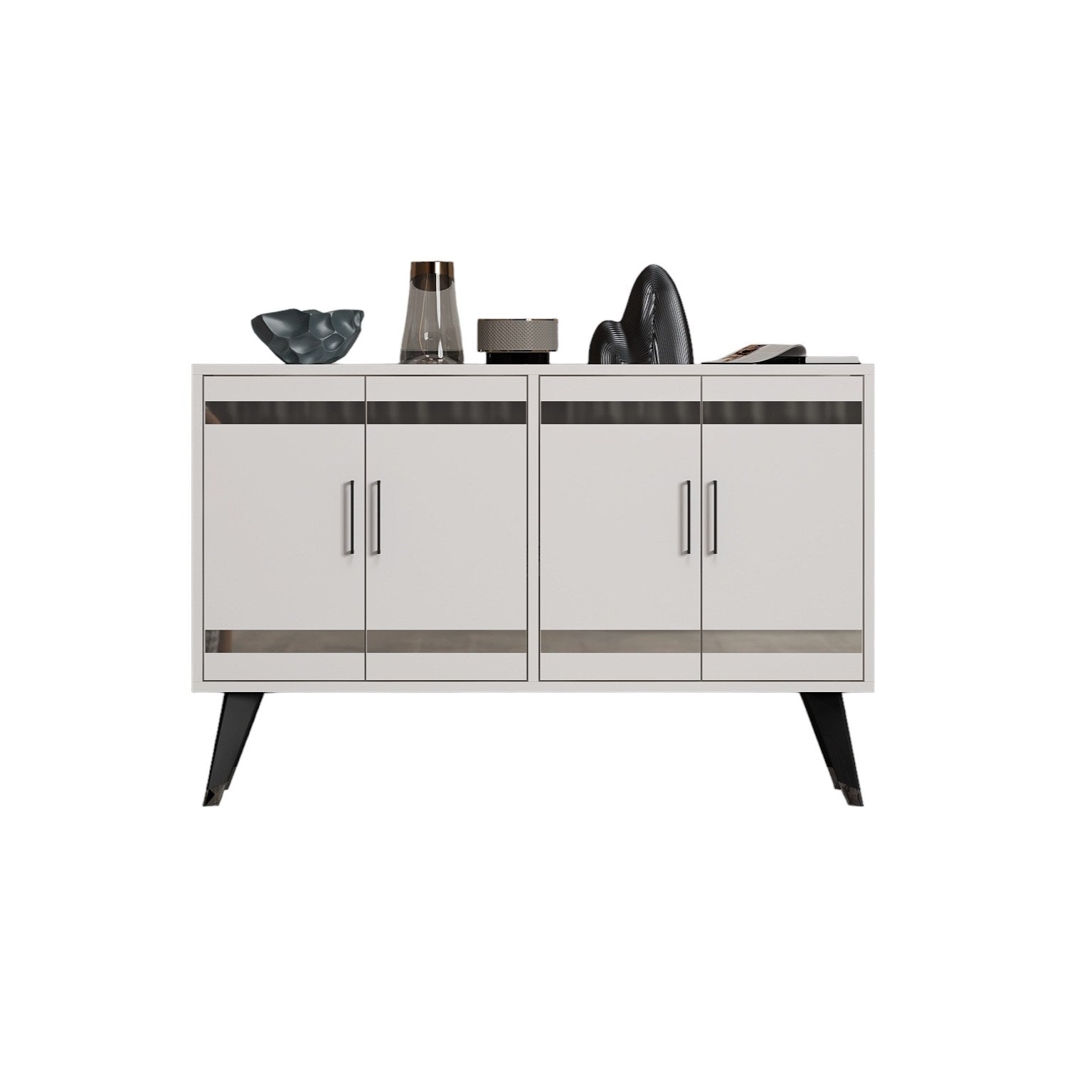 Móvel de TV – 120 cm x 30 cm x 80 cm – Branco – Aglomerado