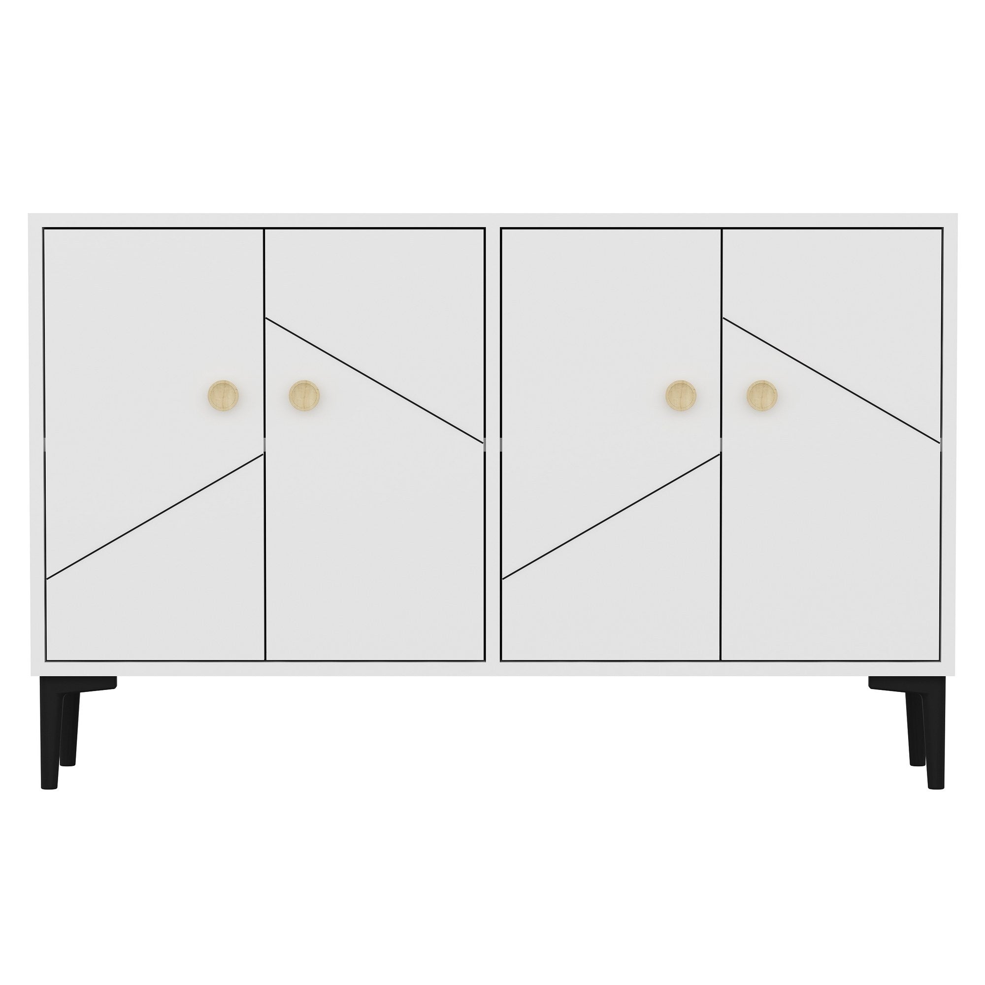 Móvel de TV – 120cm x 30cm – Branco – Painel de partículas revestido de melamina