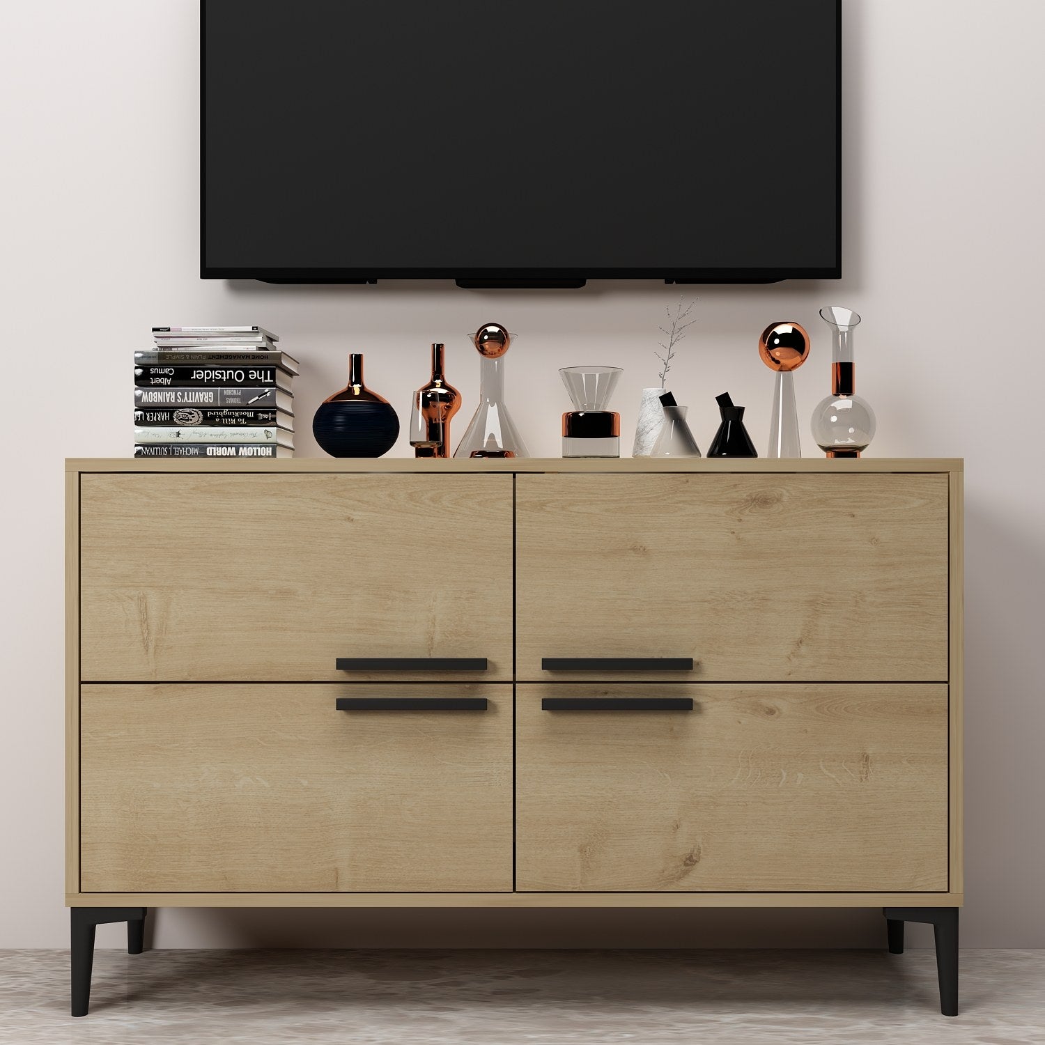 Móvel de TV – 120 cm x 75 cm – Carvalho Safira – MDF