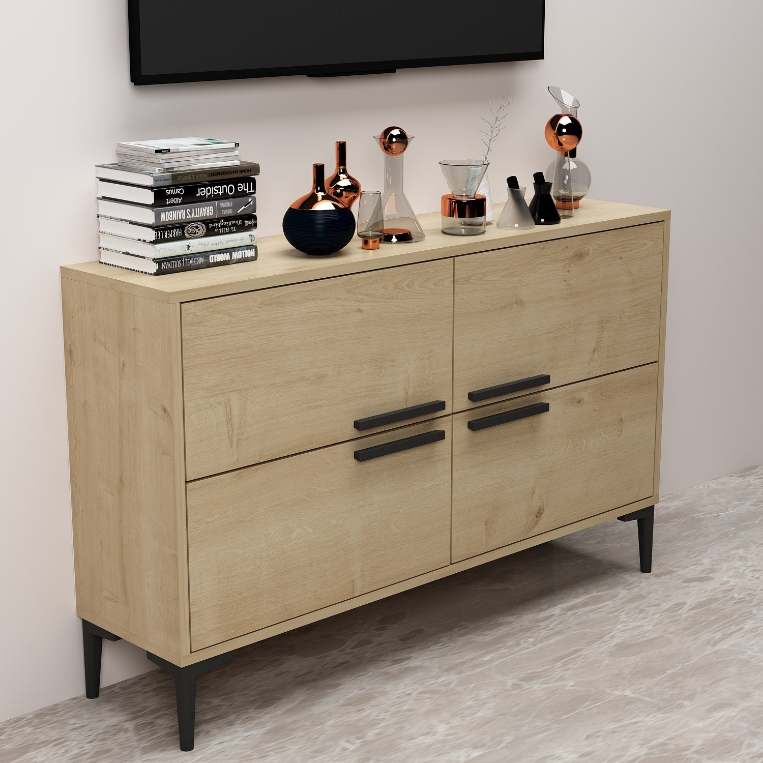 Móvel de TV – 120 cm x 75 cm – Carvalho Safira – MDF