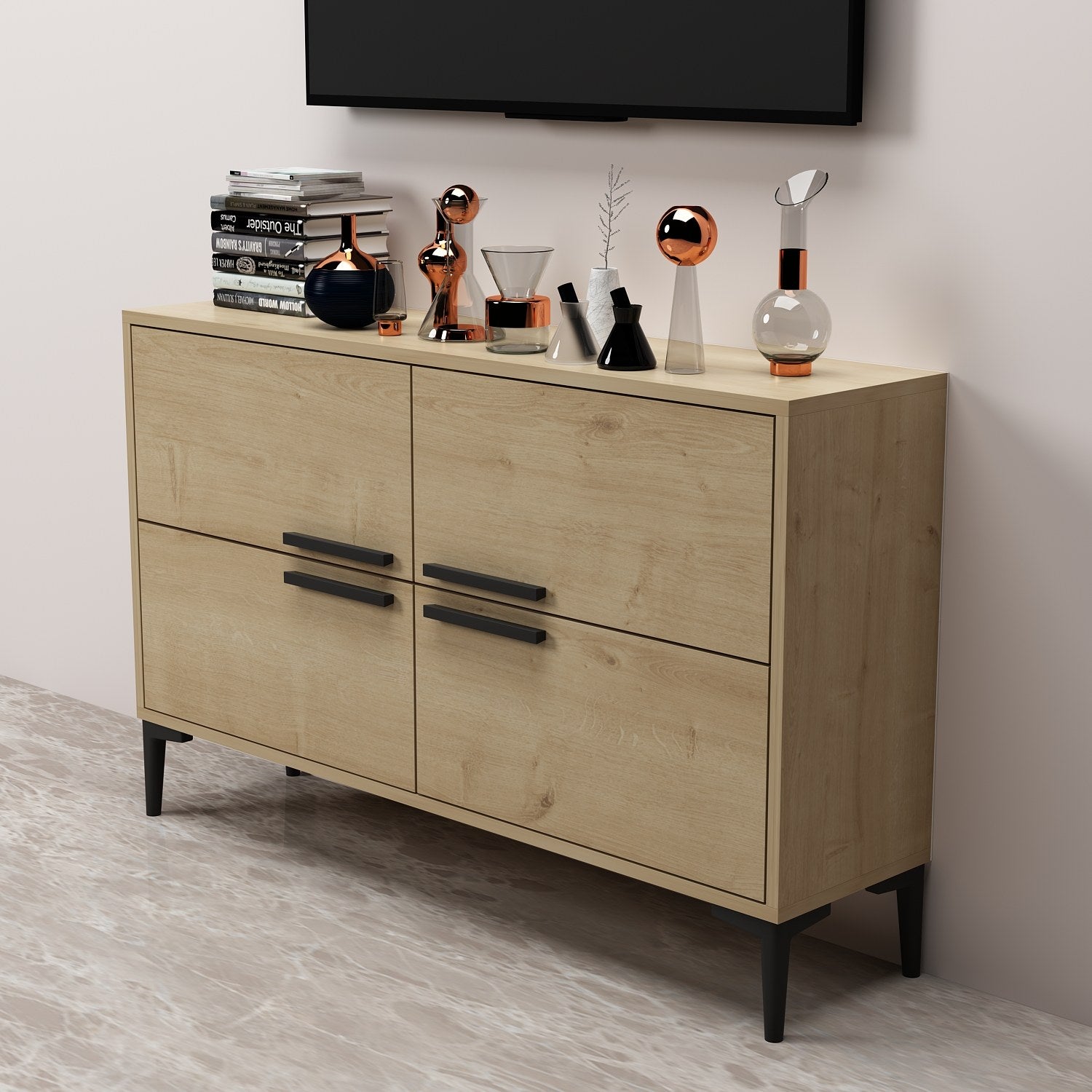 Móvel de TV – 120 cm x 75 cm – Carvalho Safira – MDF