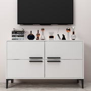 Móvel de TV – 120cm x 30cm – Branco – Painel de partículas revestido de melamina