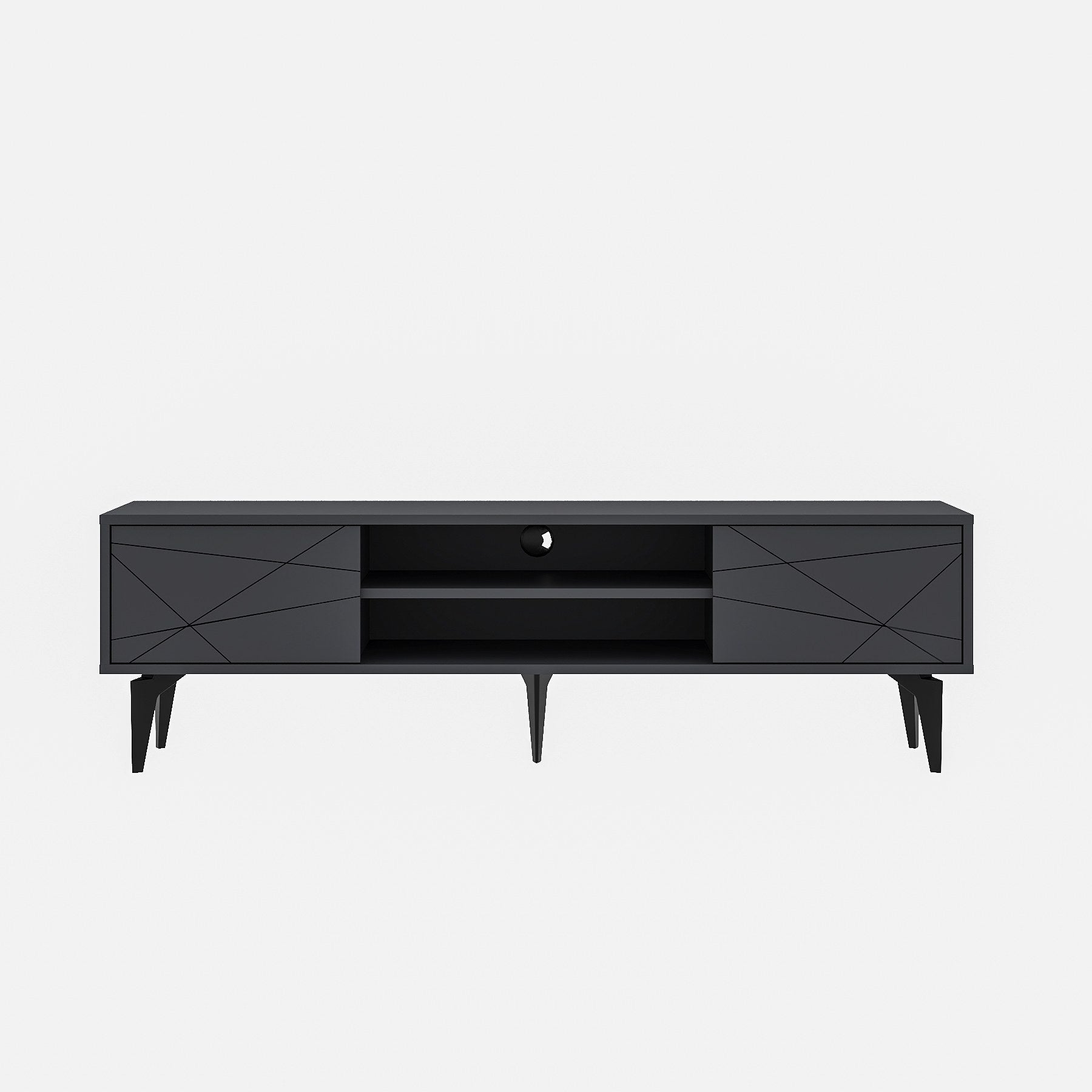 Móvel de TV – 160cm x 48,2cm x 29,6cm – Antracite – Aglomerado