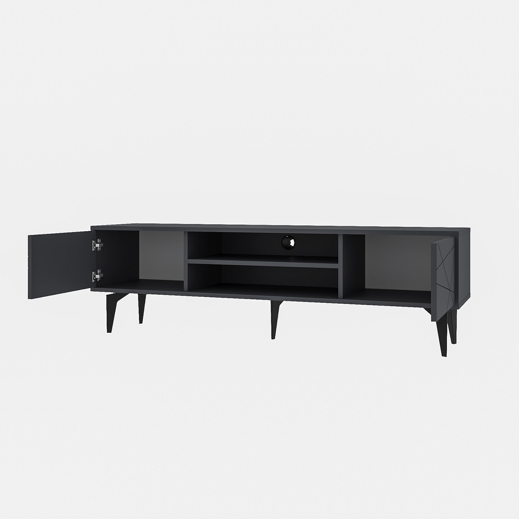 Móvel de TV – 160cm x 48,2cm x 29,6cm – Antracite – Aglomerado