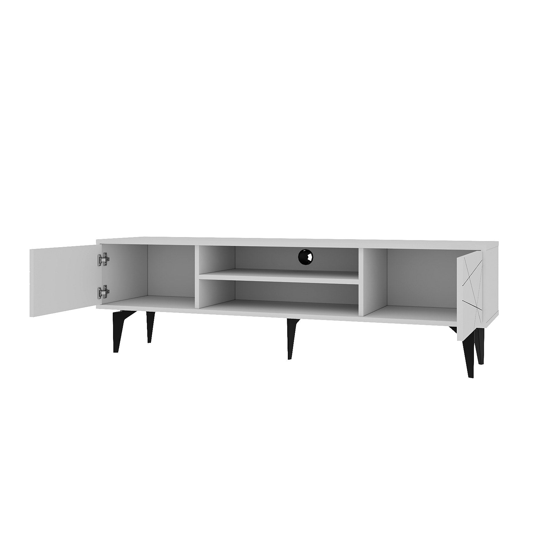 Móvel de TV – 160 cm – Branco – MDF