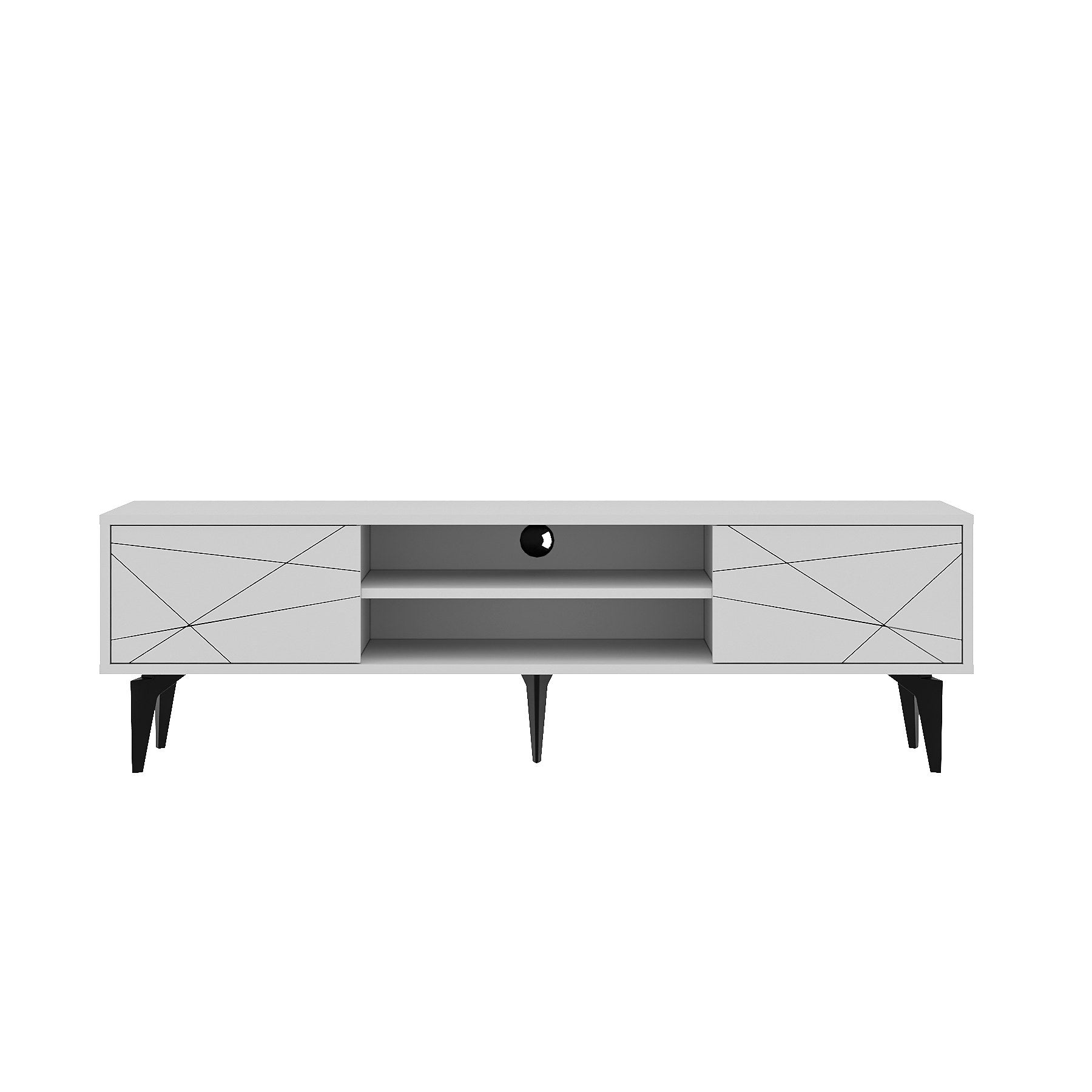 Móvel de TV – 160 cm – Branco – MDF
