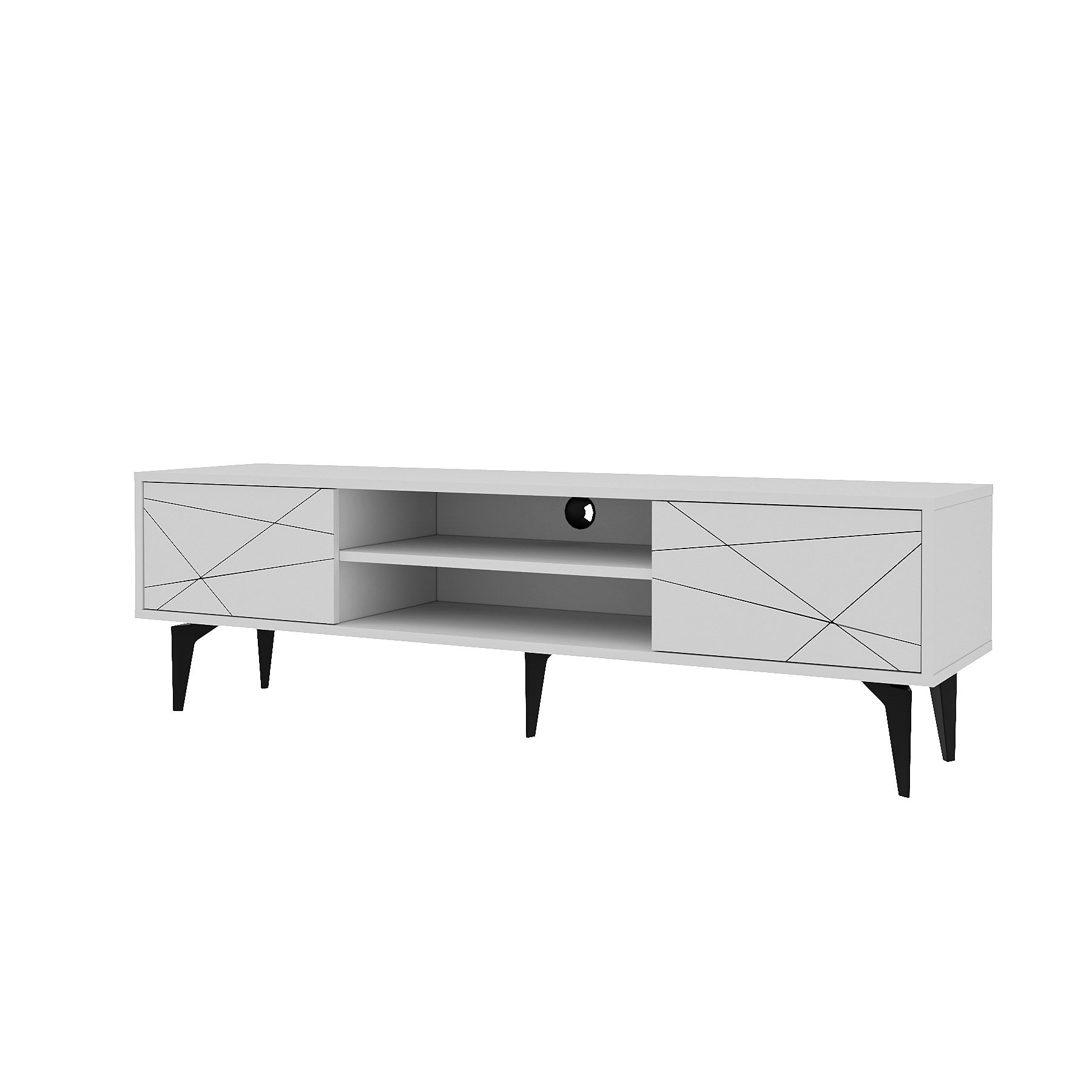Móvel de TV – 160 cm – Branco – MDF