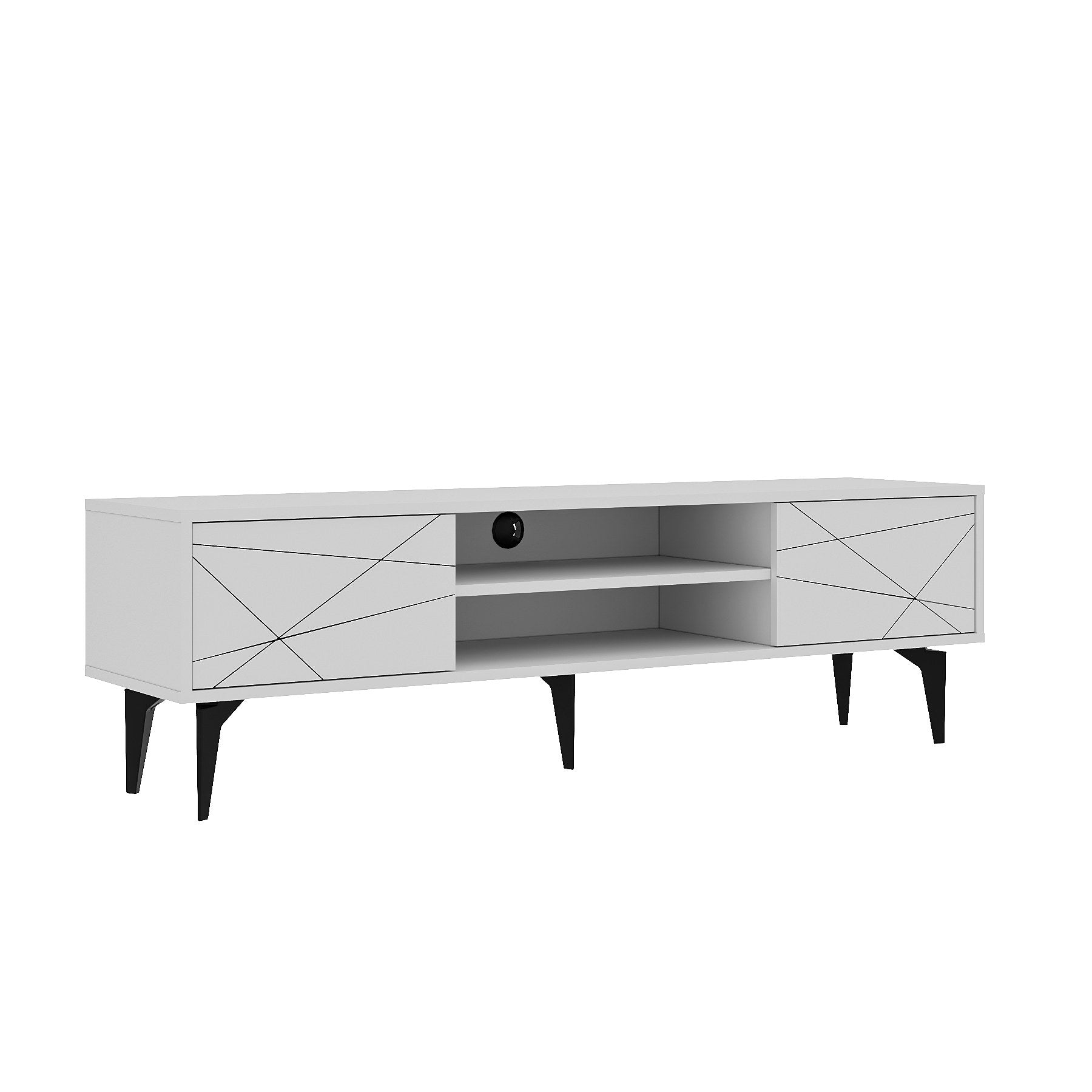 Móvel de TV – 160 cm – Branco – MDF
