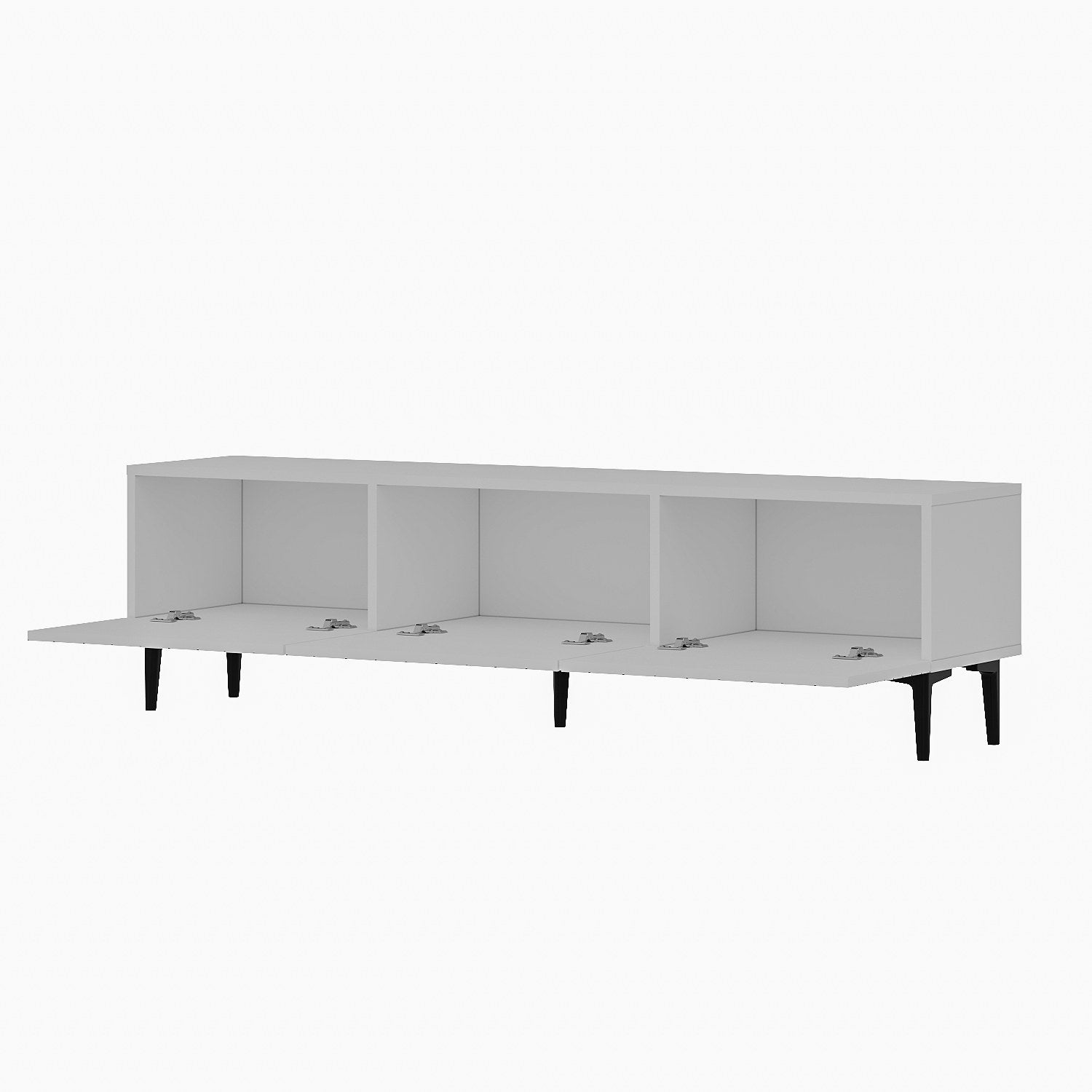 Móvel de TV – 160cm x 44.1cm x 31.4cm – Branco – Painel de Partículas Revestido a Melamina