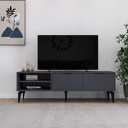 Móvel de TV – 160 cm – Antracite – Painel de partículas revestido a melamina