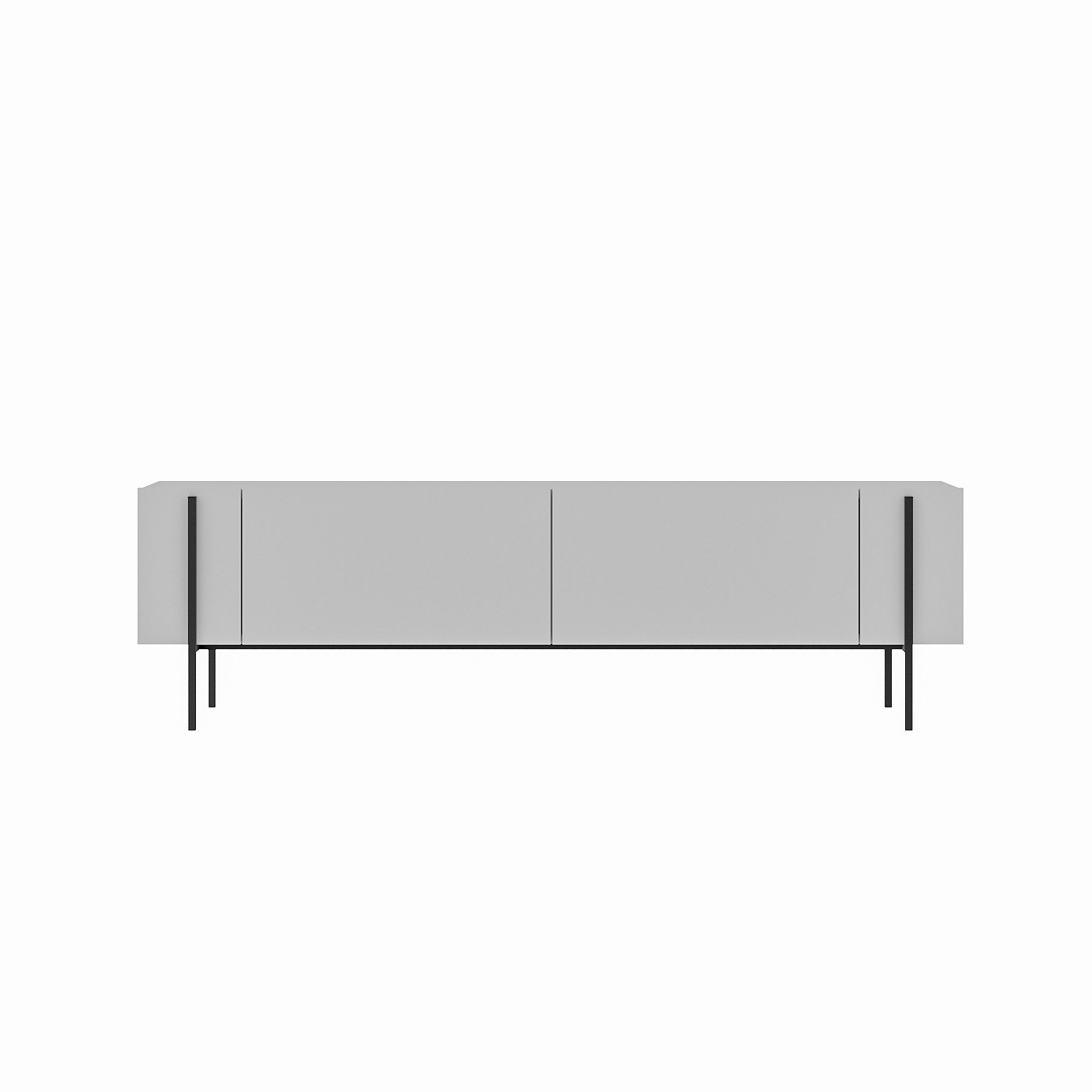 Móvel de TV – 160 cm x 45.6 cm x 31.4 cm – Branco – Painéis de partículas revestidos a melamina