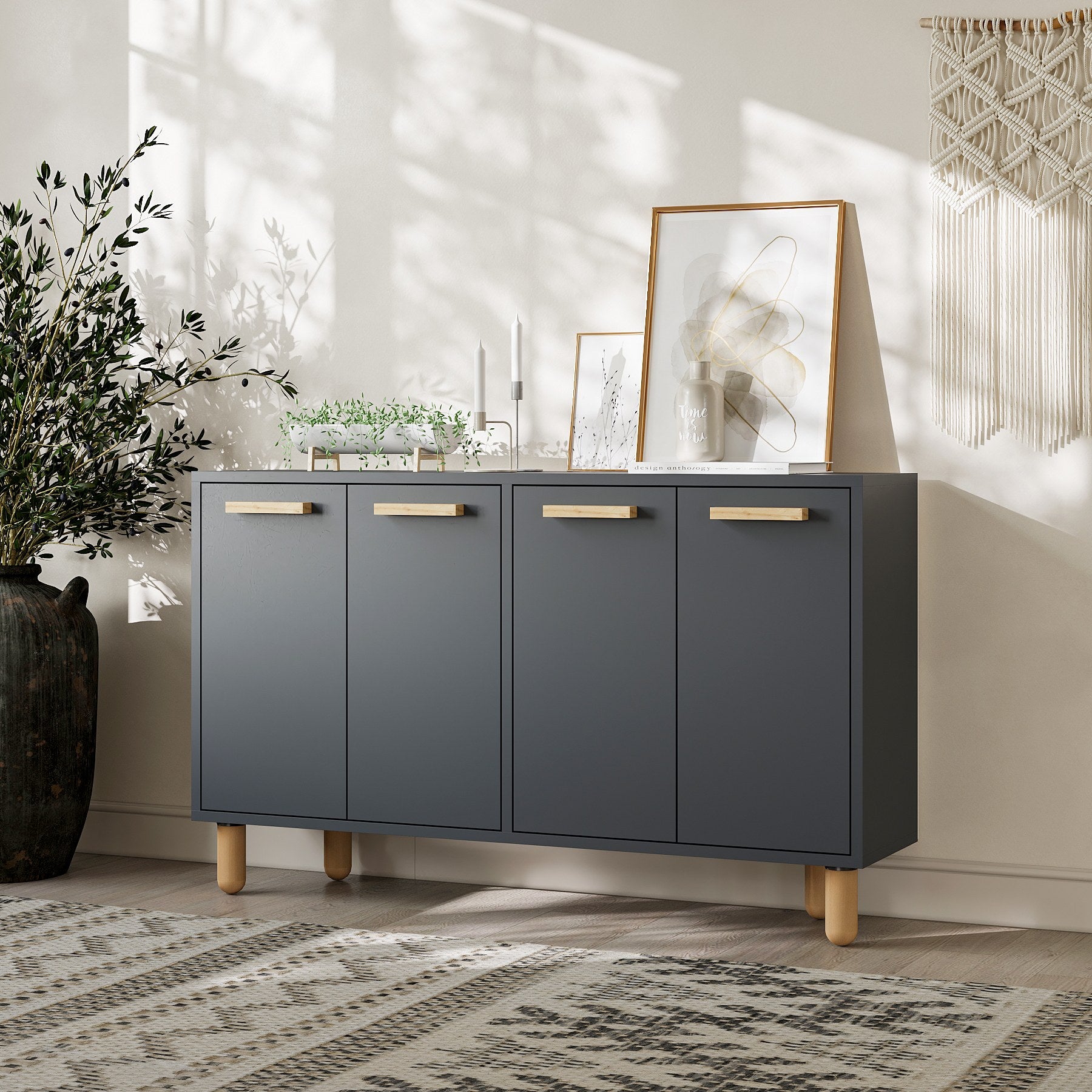Aparador – 120 cm – Antracite – Painel de Partículas