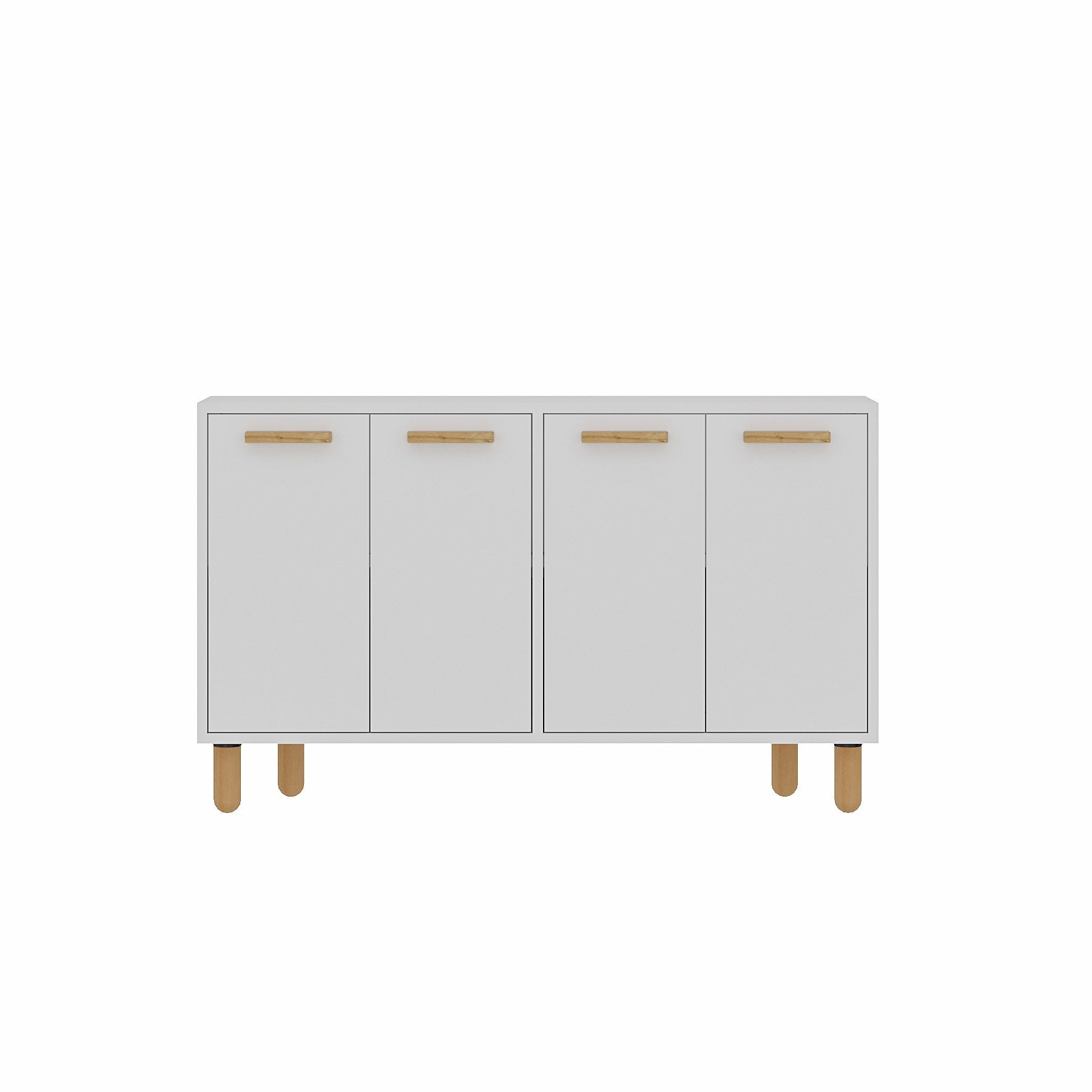 Aparador de Painéis de Partículas revestido a Melamina – 120cm x 73.6cm x 29.6cm – Branco
