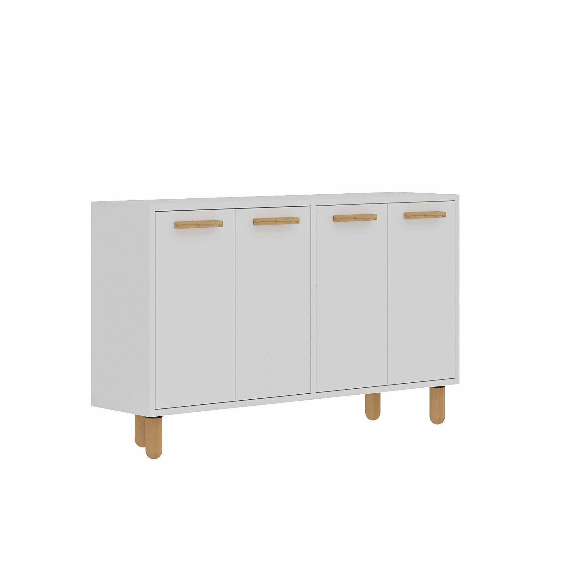 Aparador de Painéis de Partículas revestido a Melamina – 120cm x 73.6cm x 29.6cm – Branco