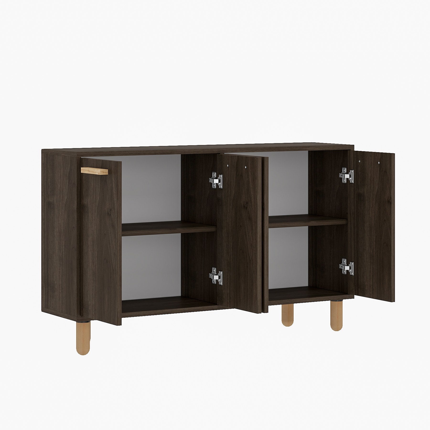 Aparador – 120 cm x 73,6 cm x 29,6 cm – Nogueira – Painéis de Partículas Revestidos a Melamina