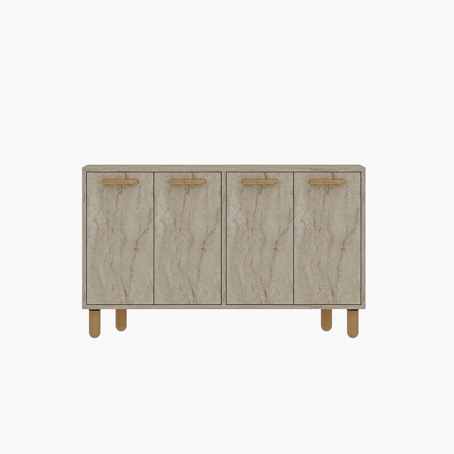 Aparador – 120cm x 73,6cm x 29,6cm – Travertino – MDF revestido com melamina
