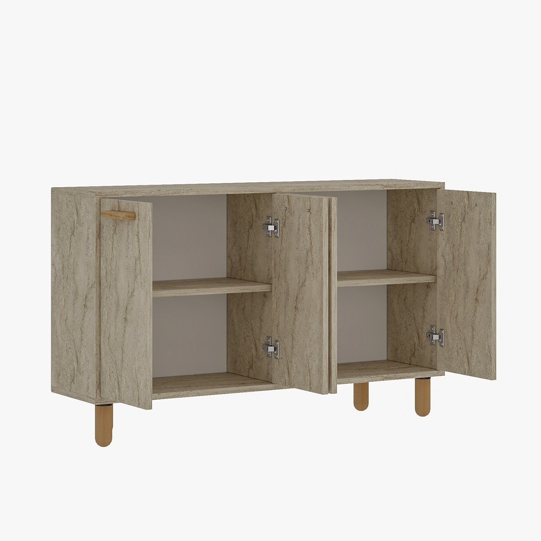 Aparador – 120cm x 73,6cm x 29,6cm – Travertino – MDF revestido com melamina