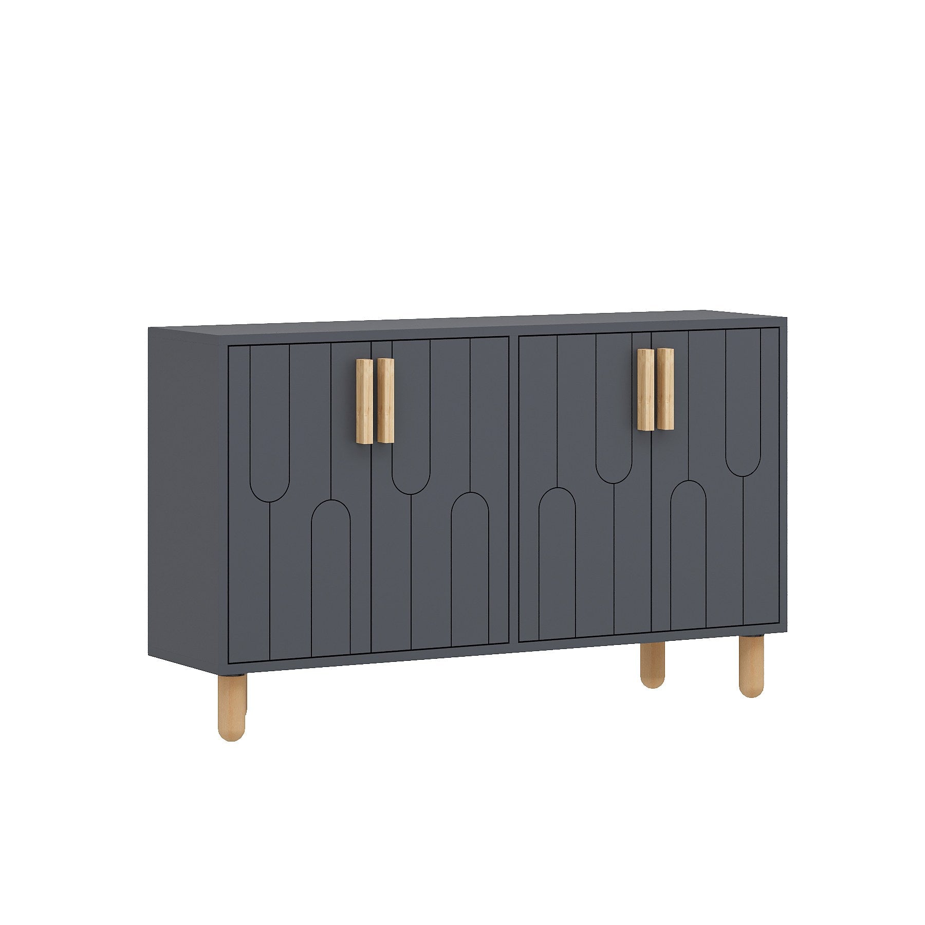 Aparador – 120 cm – Antracite – Painéis de partículas revestidos a melamina