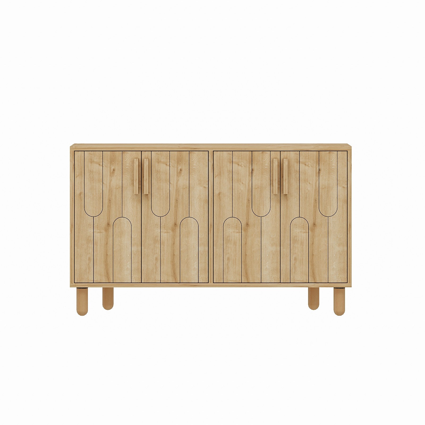Aparador – 120 cm x 73.6 cm x 29.6 cm – Carvalho Saphire – Painel de partículas revestido a melamina