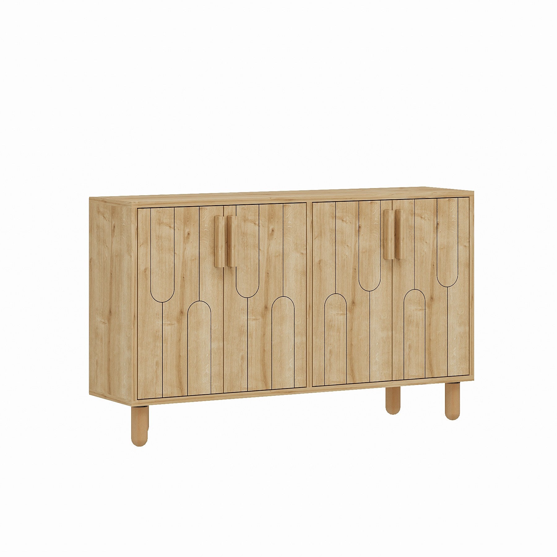 Aparador – 120 cm x 73.6 cm x 29.6 cm – Carvalho Saphire – Painel de partículas revestido a melamina